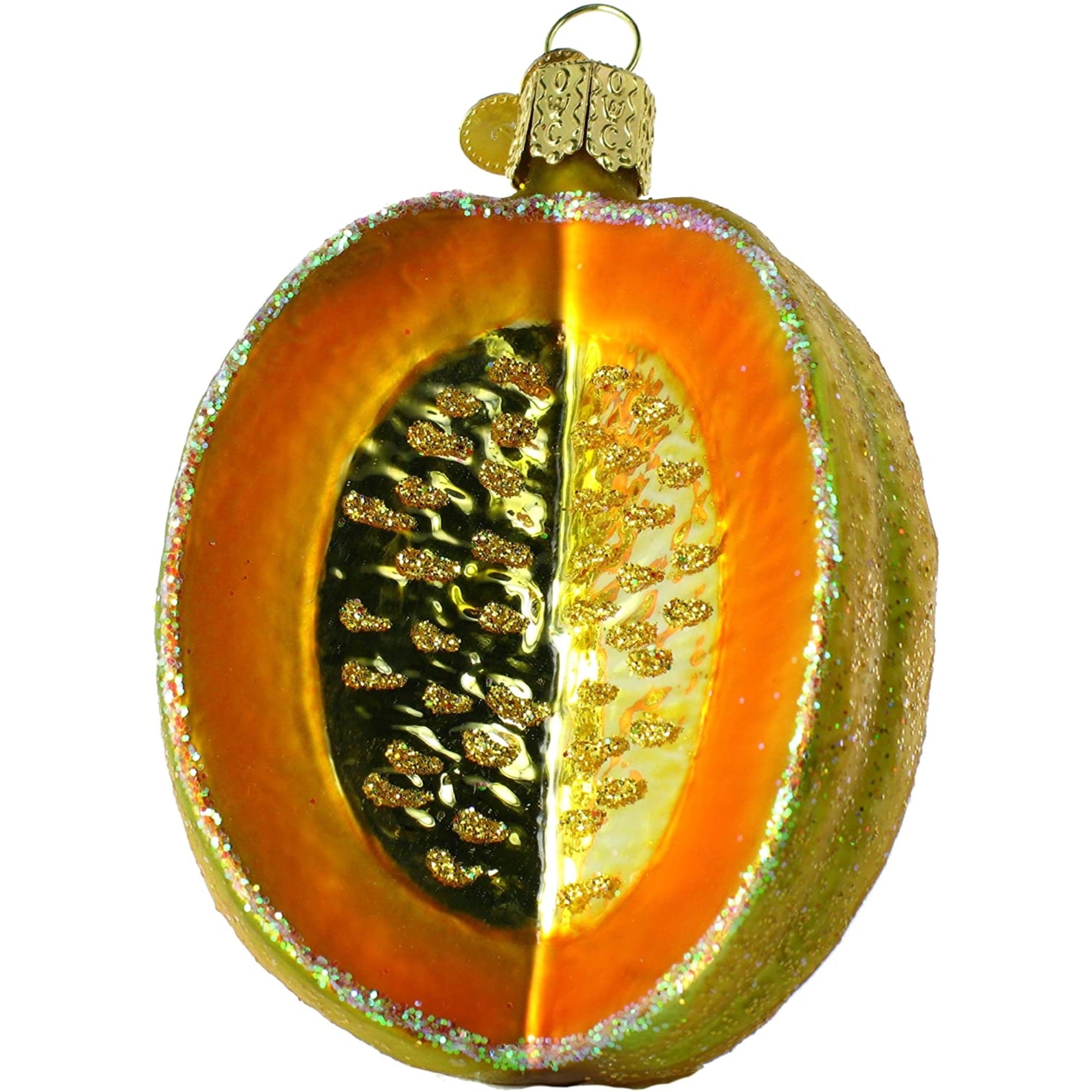Old World Christmas Cantaloupe Glass Blown Ornament for Christmas Tree