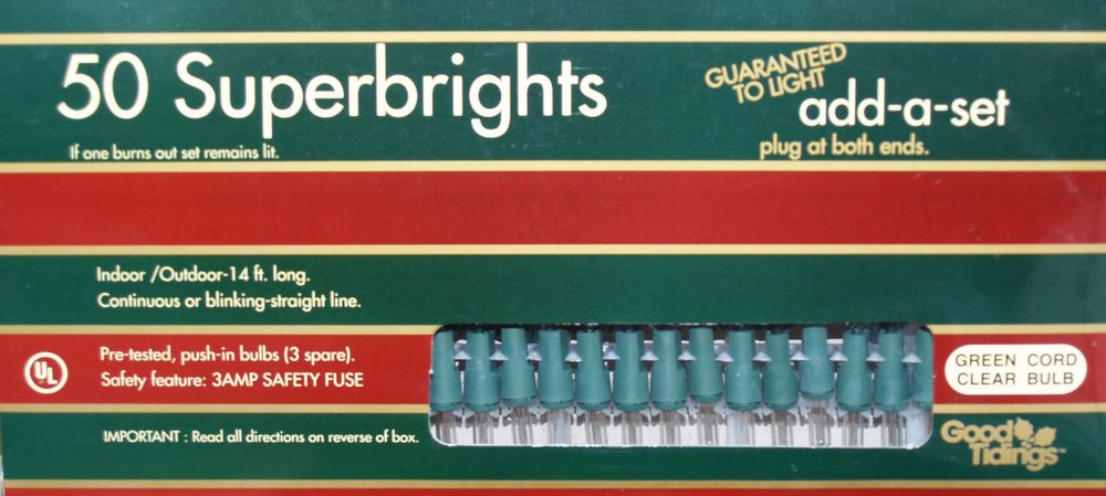 Good Tidings Super Bright 50 Clear Mini Lights
