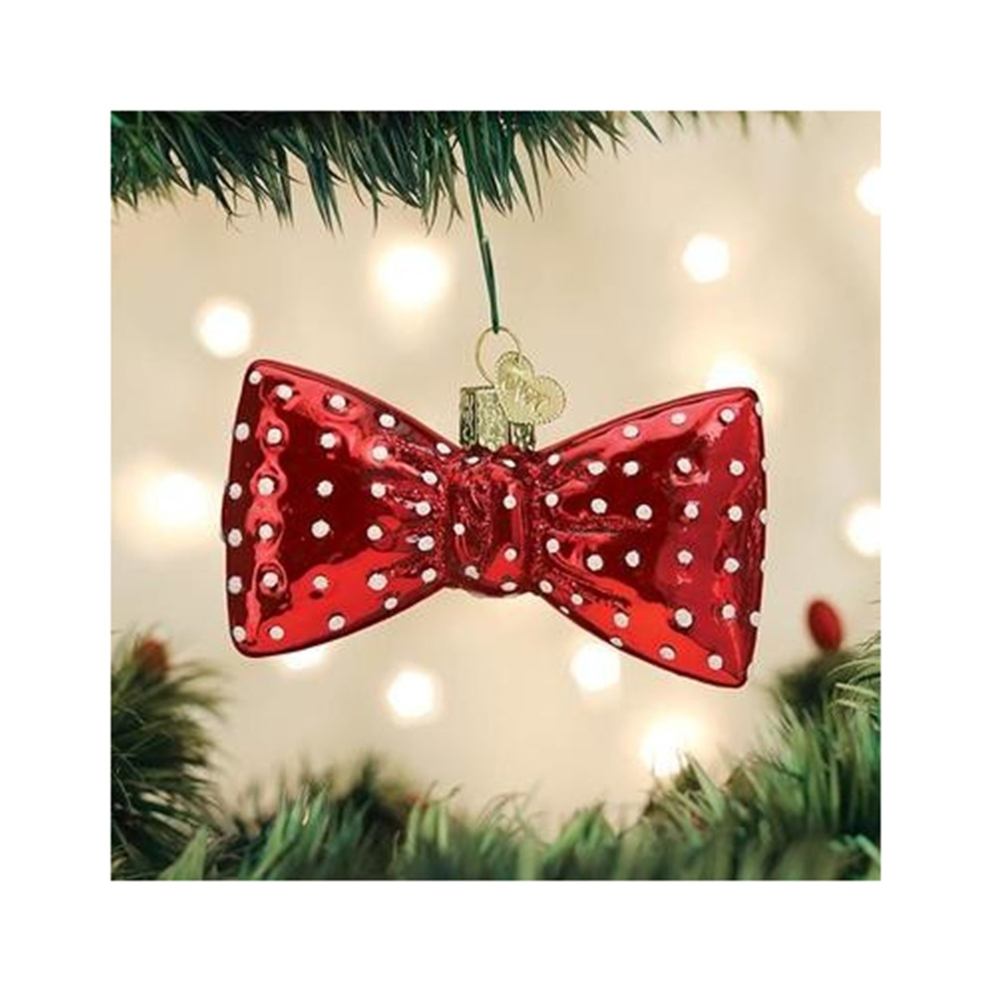 Old World Christmas Glass Blown Ornament, Bowtie