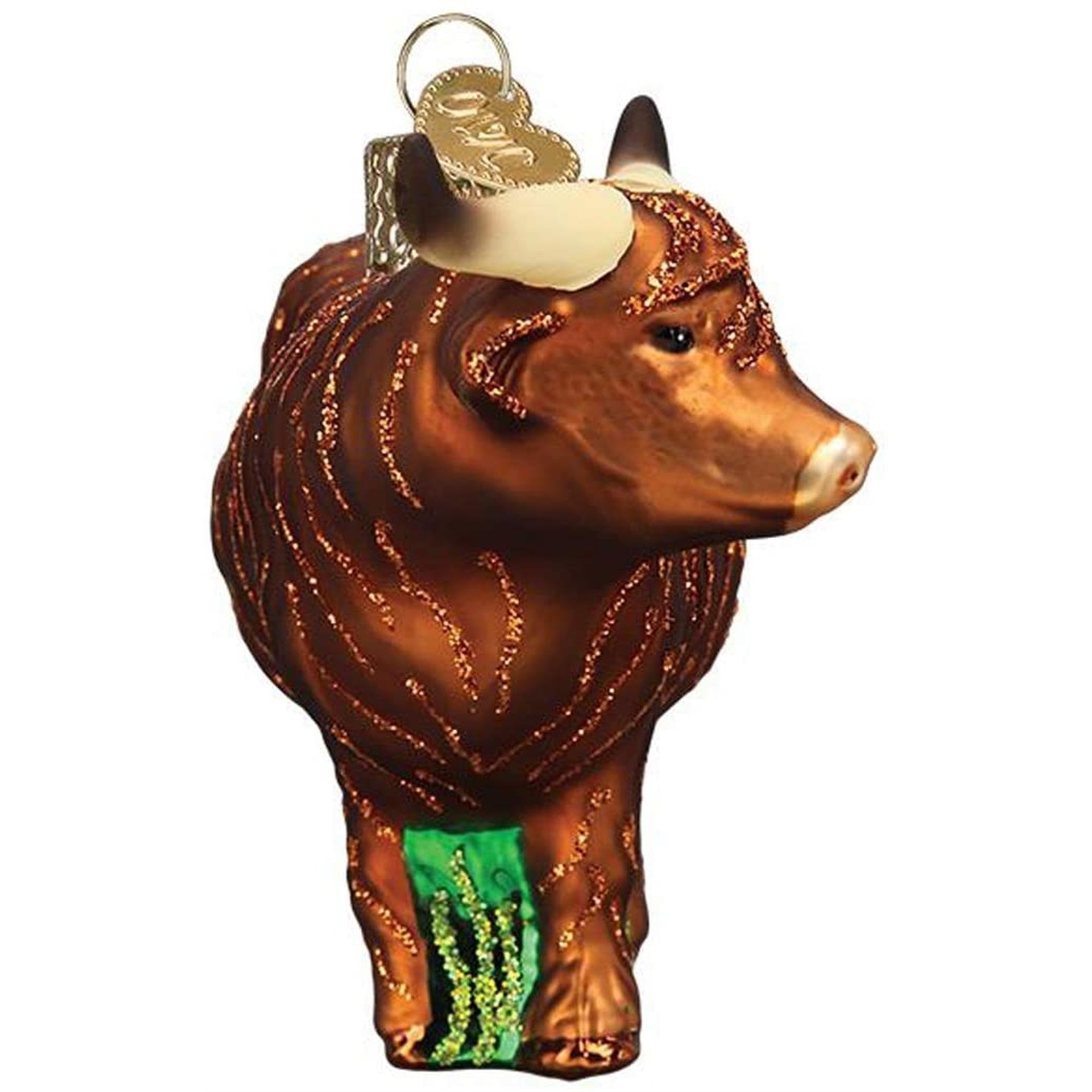 Old World Christmas Glass Blown Highland Cow Ornament