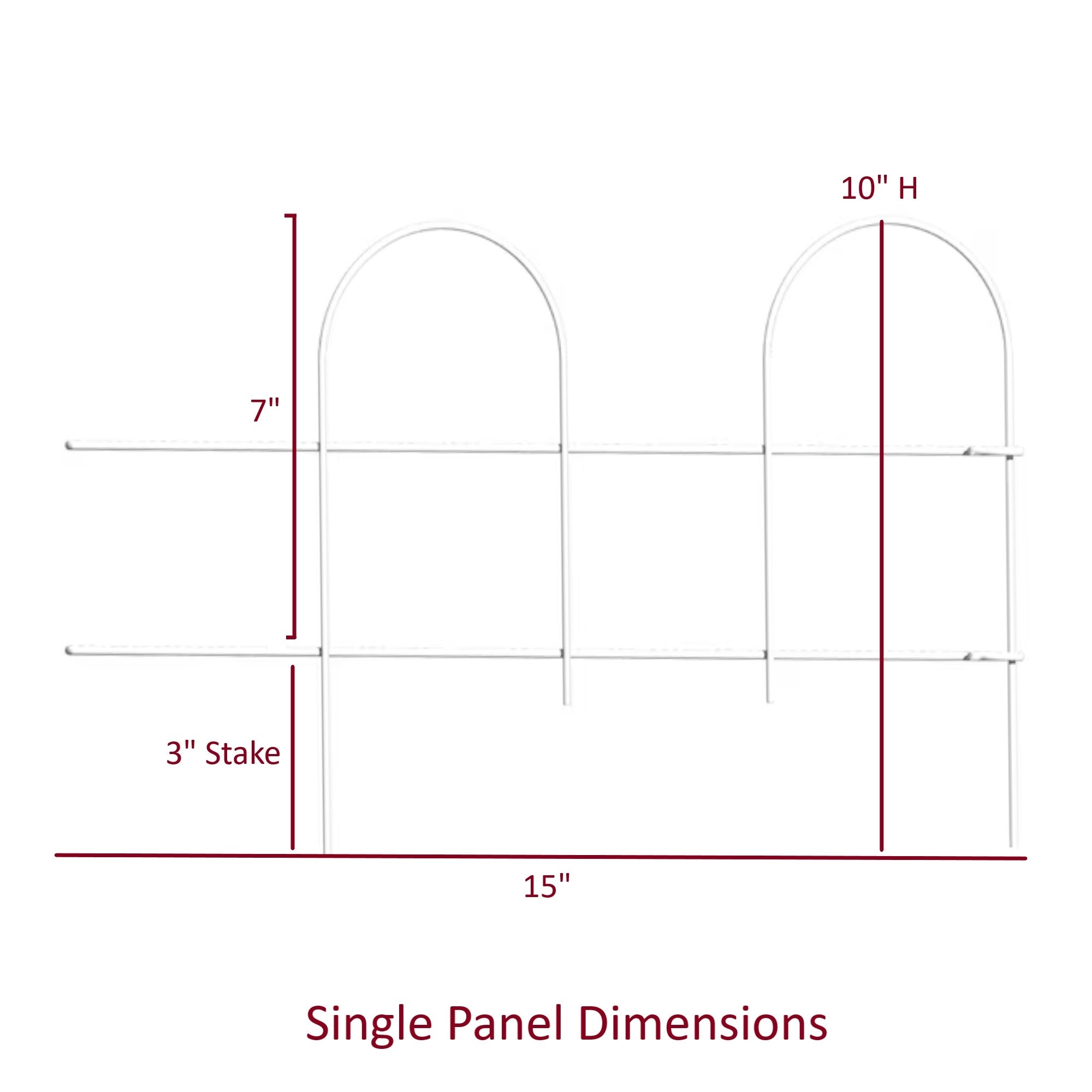 Origin Point Garden Craft Round Folding Border Fence, White, 10'L x 10" H