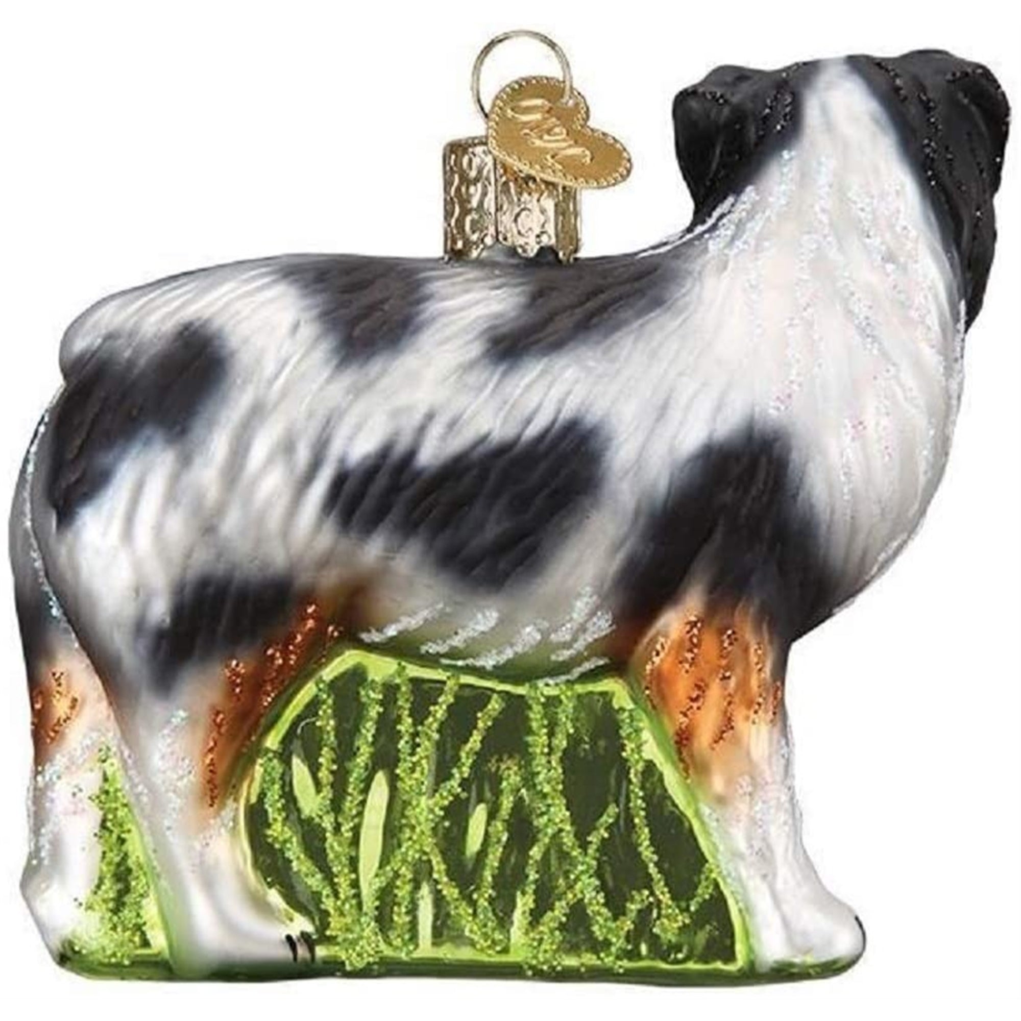 Old World Christmas Glass Blown Christmas Ornament, Australian Shepherd