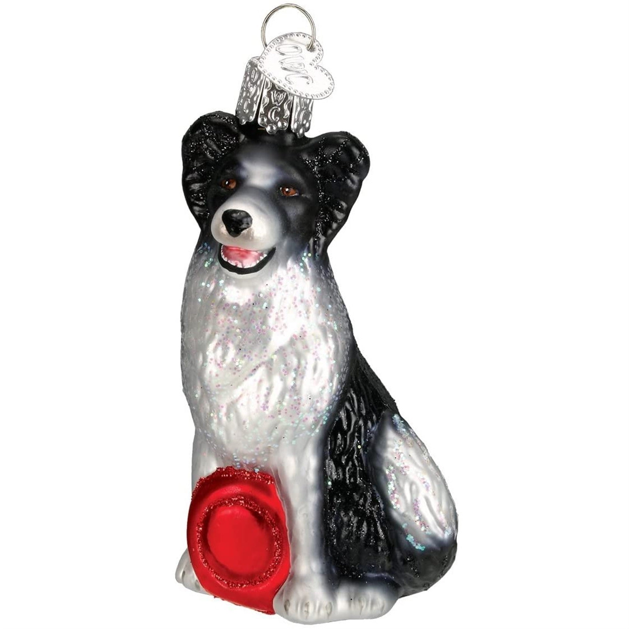 Old World Border Collie Christmas Ornament