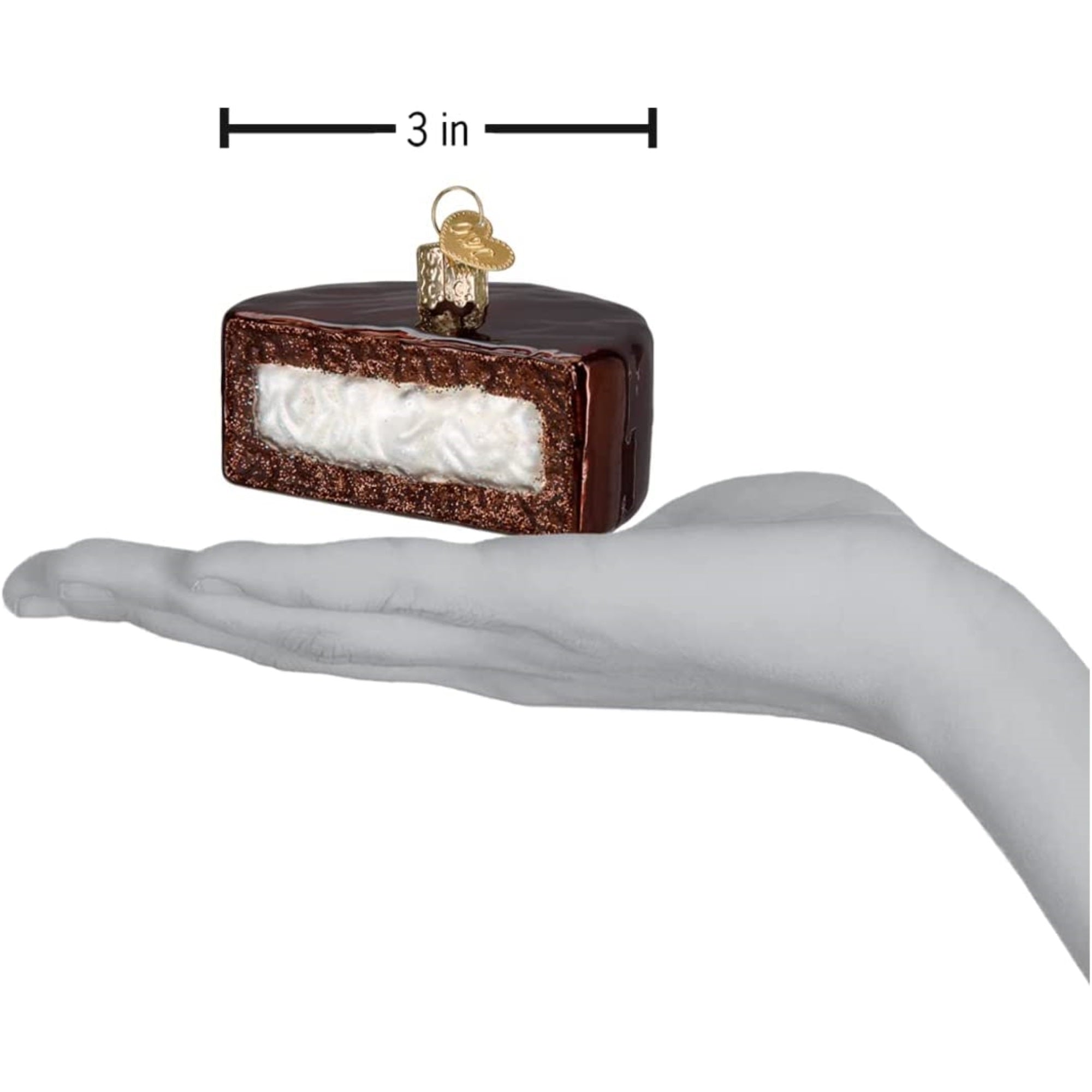 Old World Christmas Glass Blown Hostess Ding Dong Treat, 3"