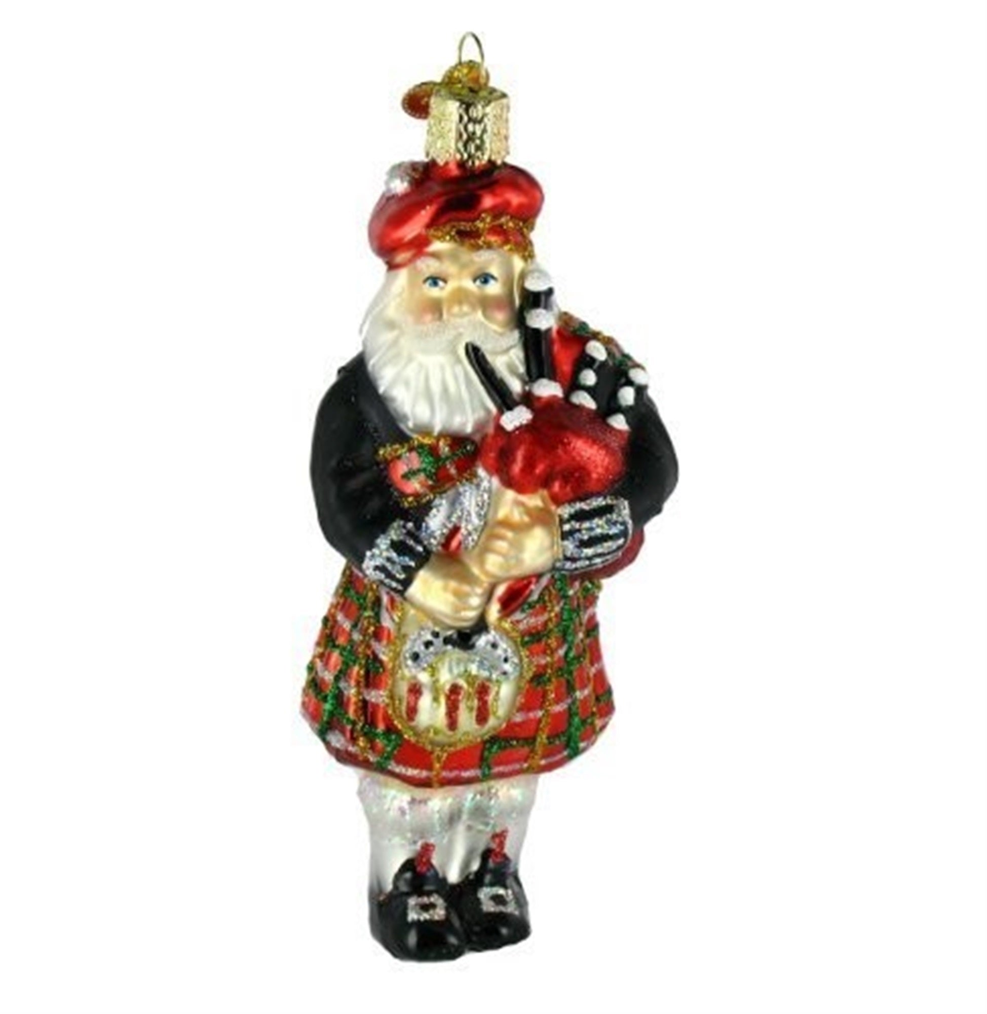 Old World Christmas Highland Santa Glass Blown Ornament