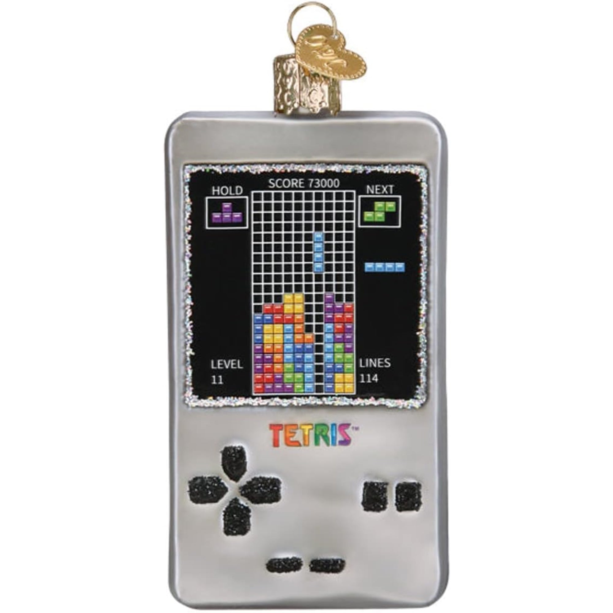 Old World Christmas Blown Glass Christmas Ornaments, Tetris
