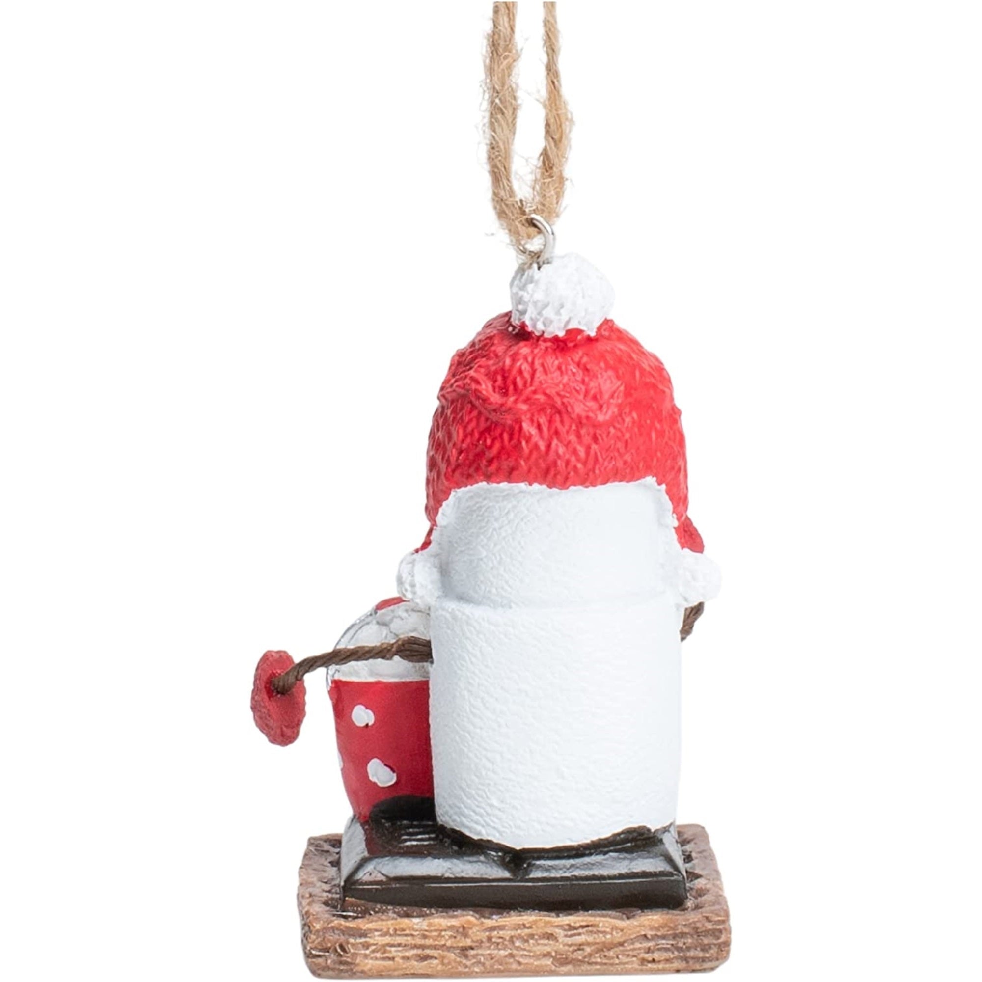 Ganz Smores Snowball Snowman Resin Holiday Christmas Ornament, 3"