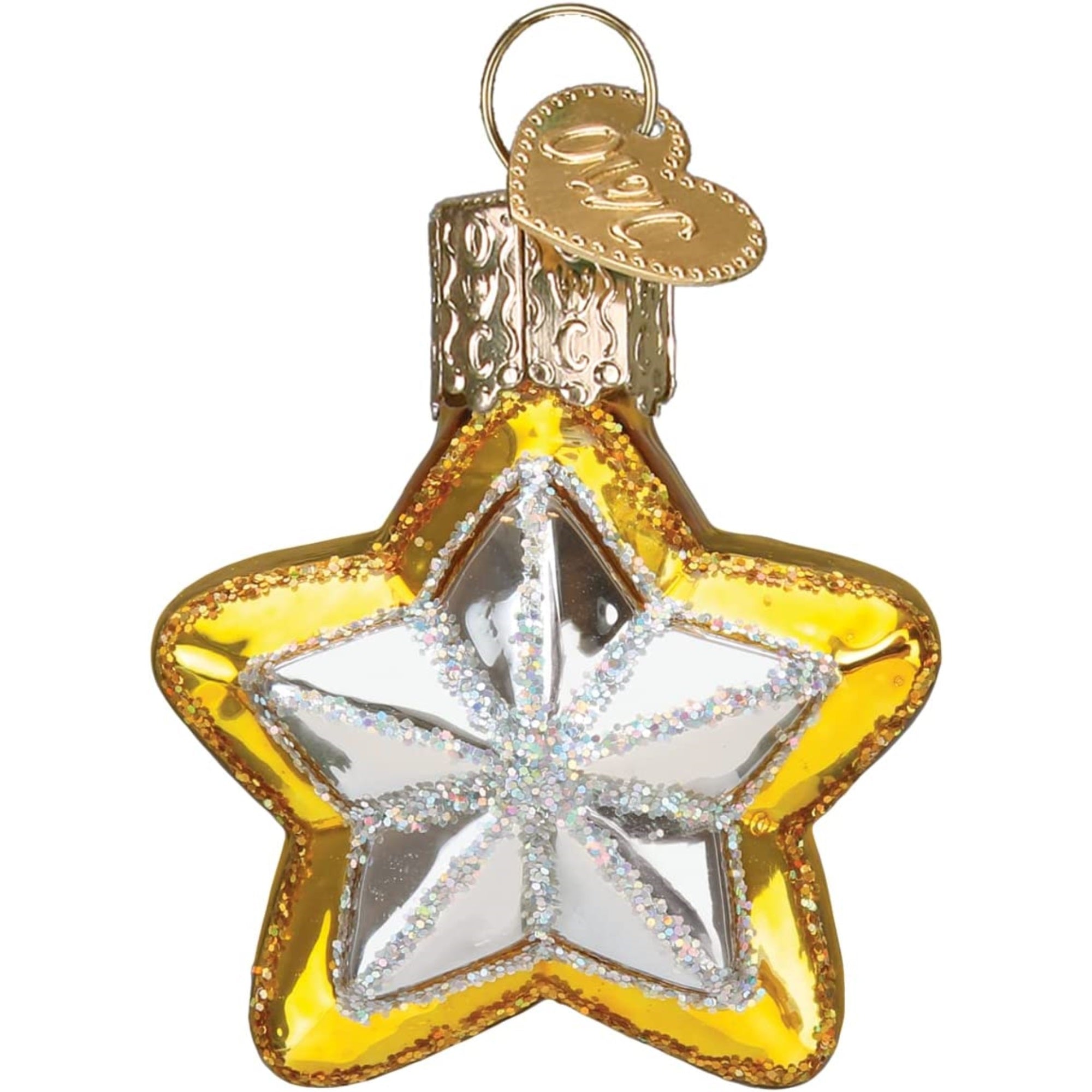 Old World Christmas Mini Glass Blown Star Ornament, 1.75"