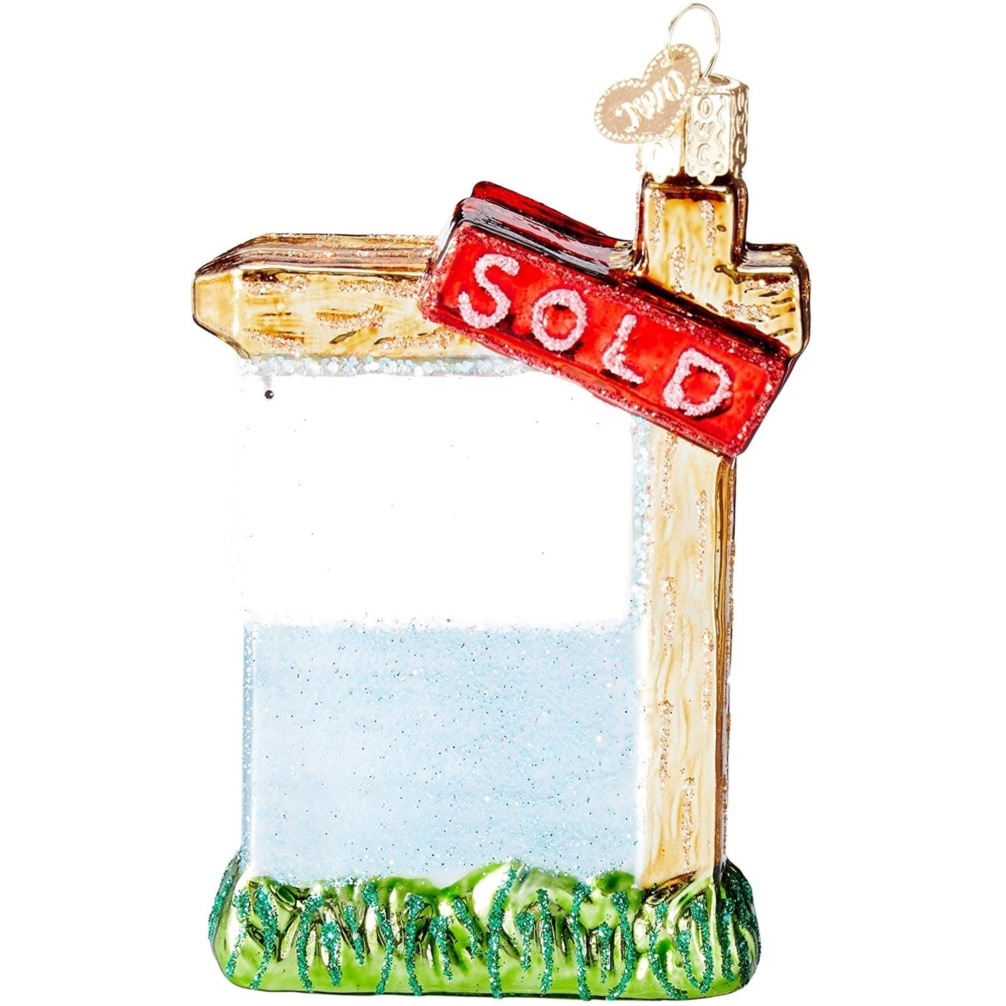 Old World Christmas Realty Sign Glass Blown Ornament