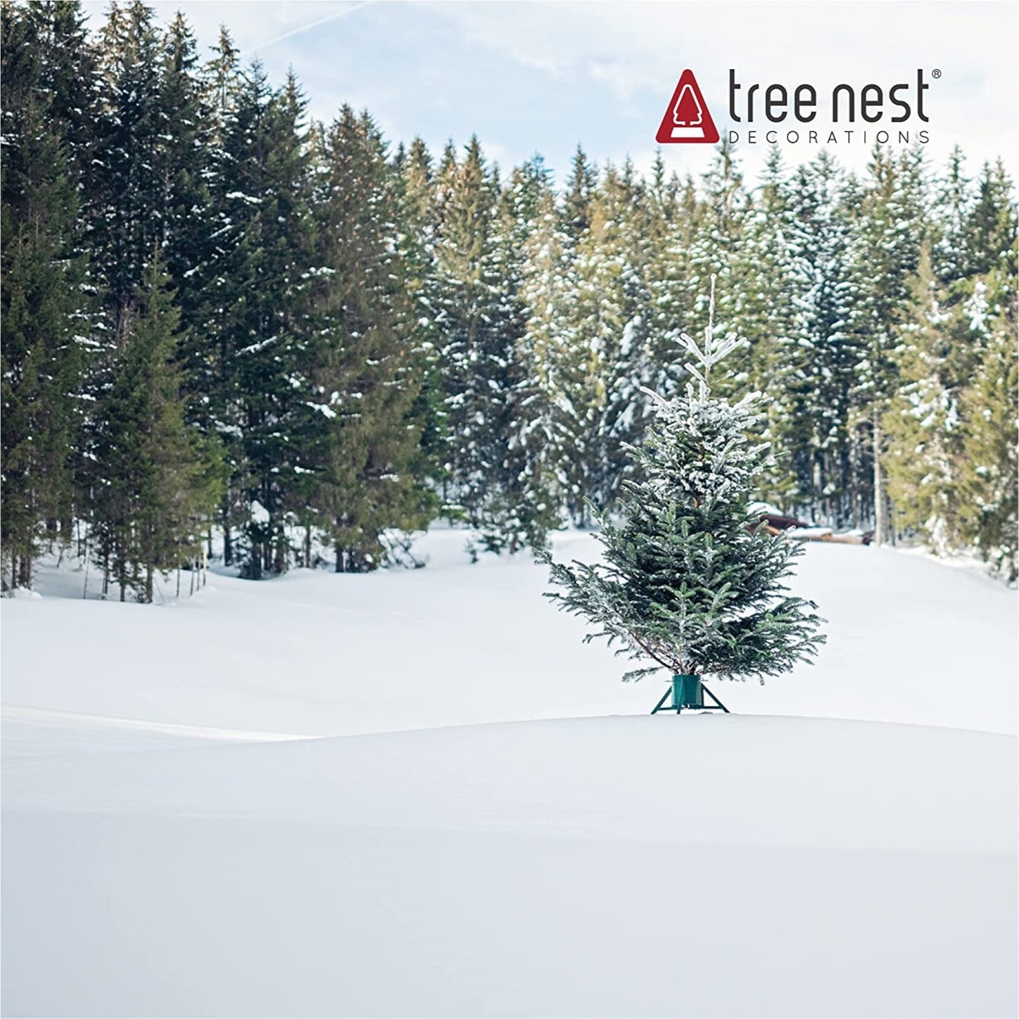 Tree Nest Metal Christmas Holder Tree Stand for Real Trees up to 10 Feet