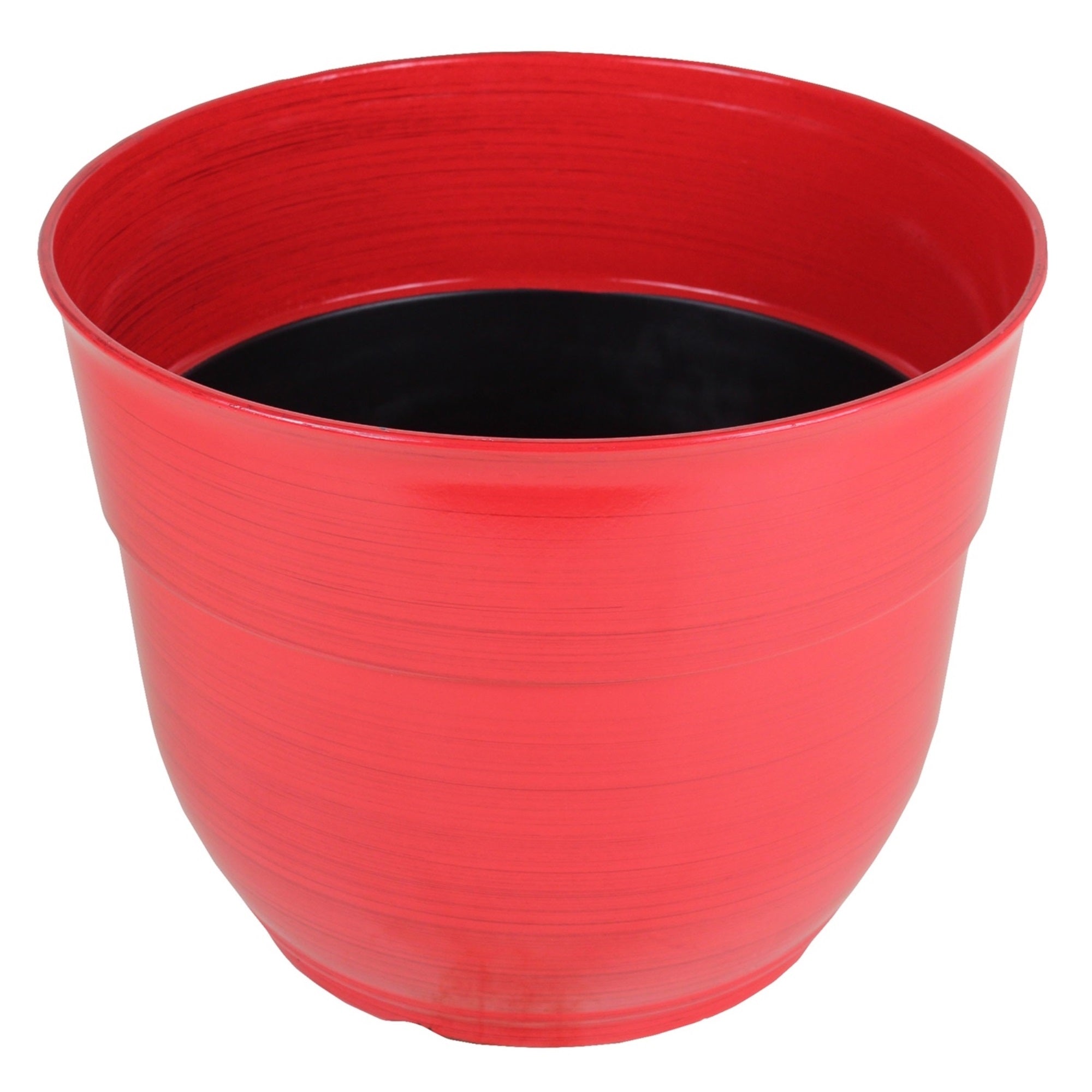 Garden Elements Large Glazed Brushed Plastic Happy Planter, 15"