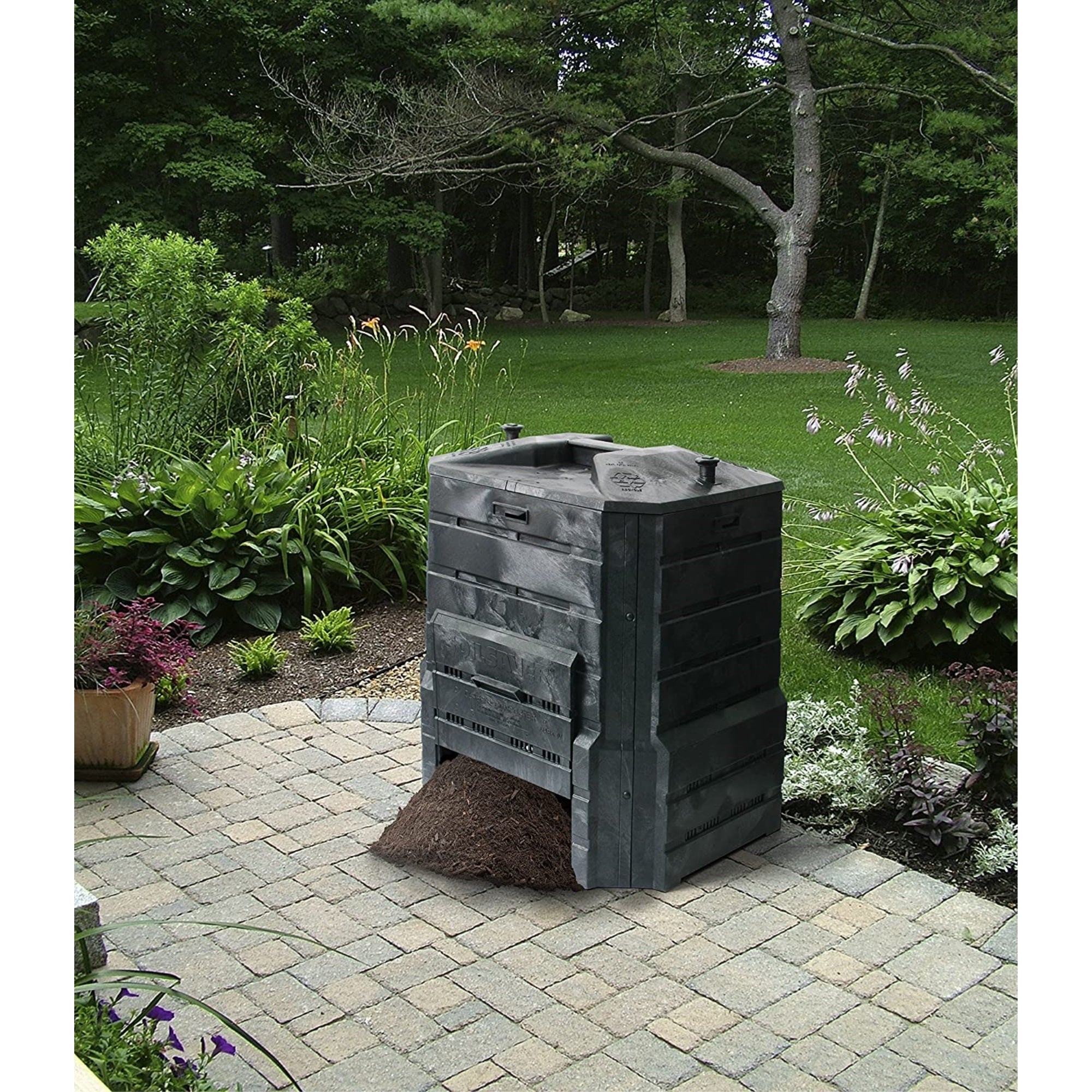 Algreen Products Soil Saver Classic Compost Bin, Black, 94 Gallons