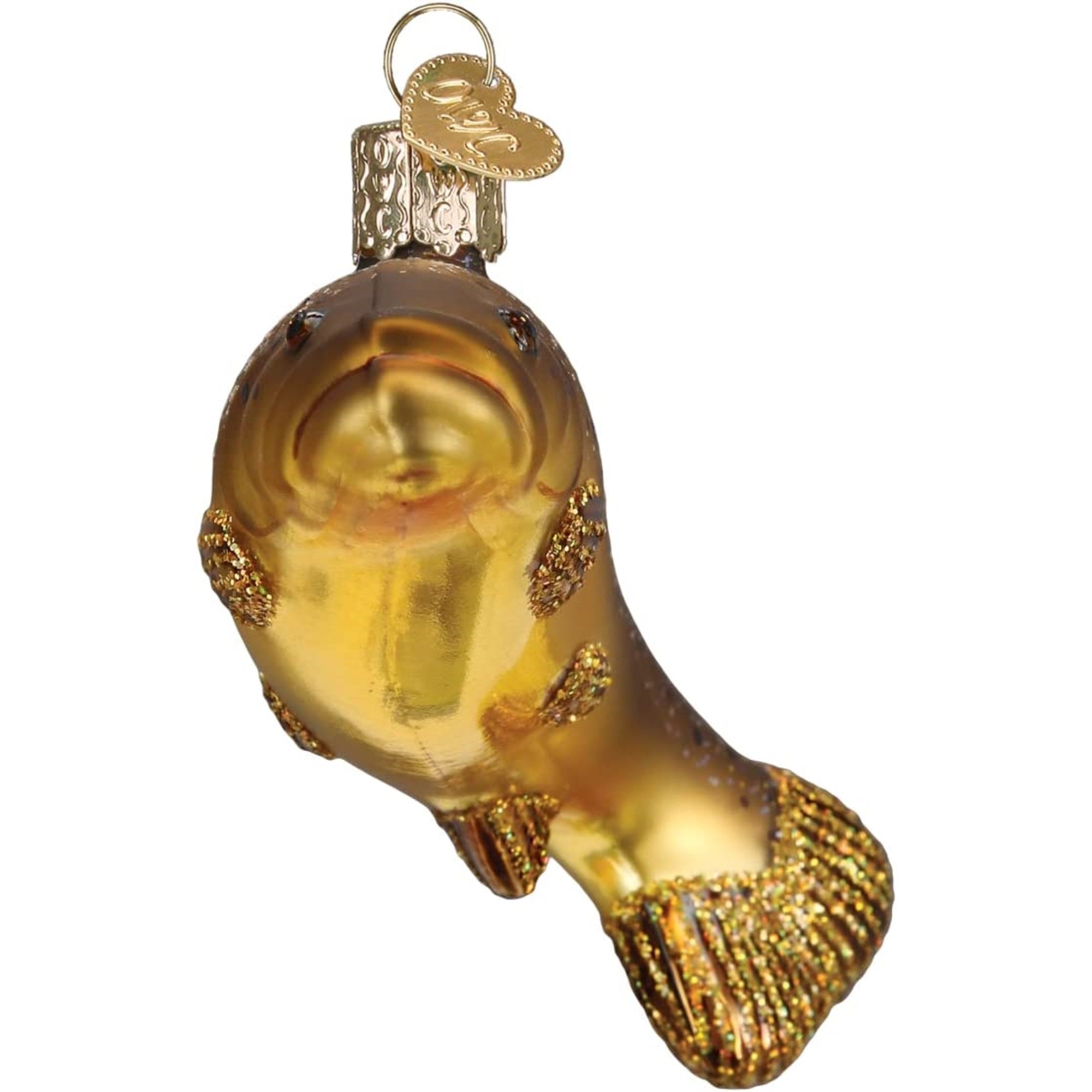 Old World Christmas Brown Trout Blown Glass Holiday Ornament For Tree
