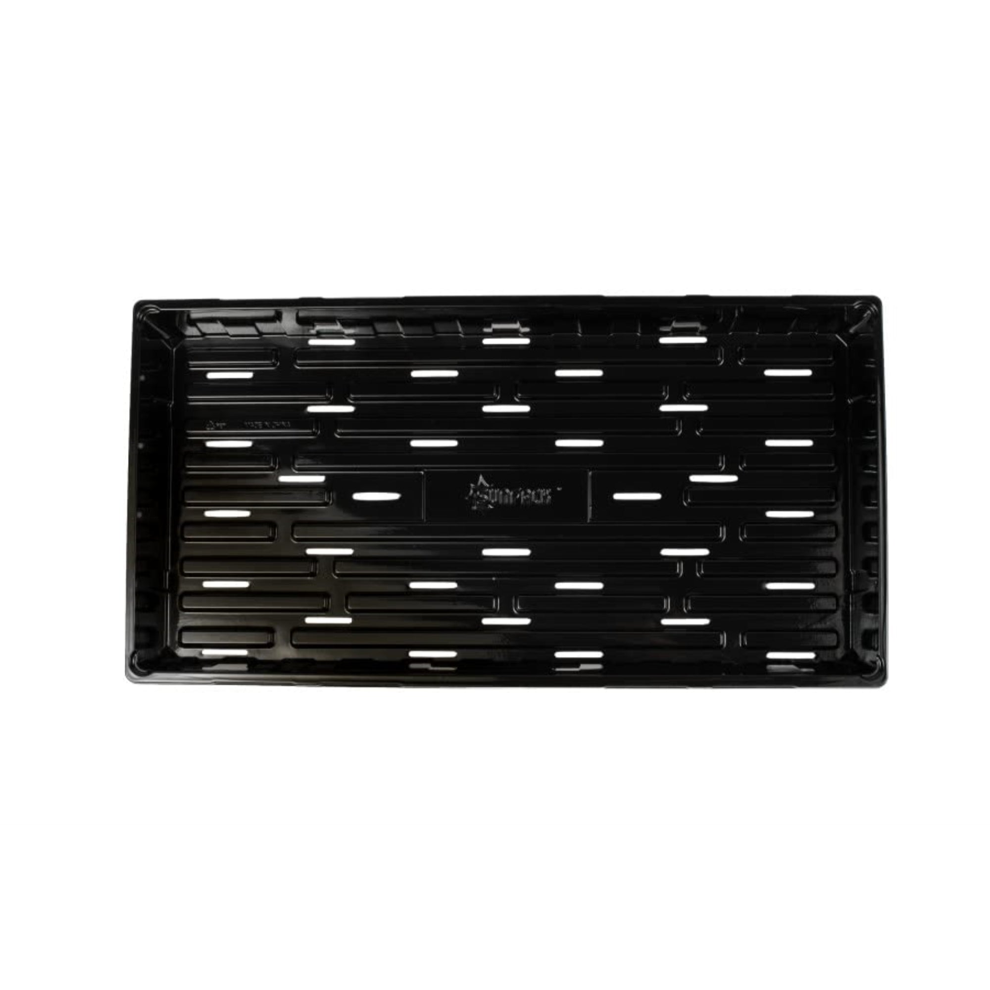 SunPack Products Food Grade & BPA Free Tray with Drain Holes, Black 10" x 20"