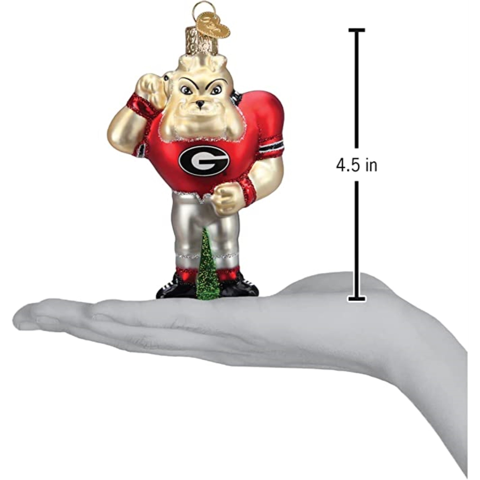 Old World Christmas Blown Glass Christmas Ornament, University of Georgia, Hairy Dawg Mascot