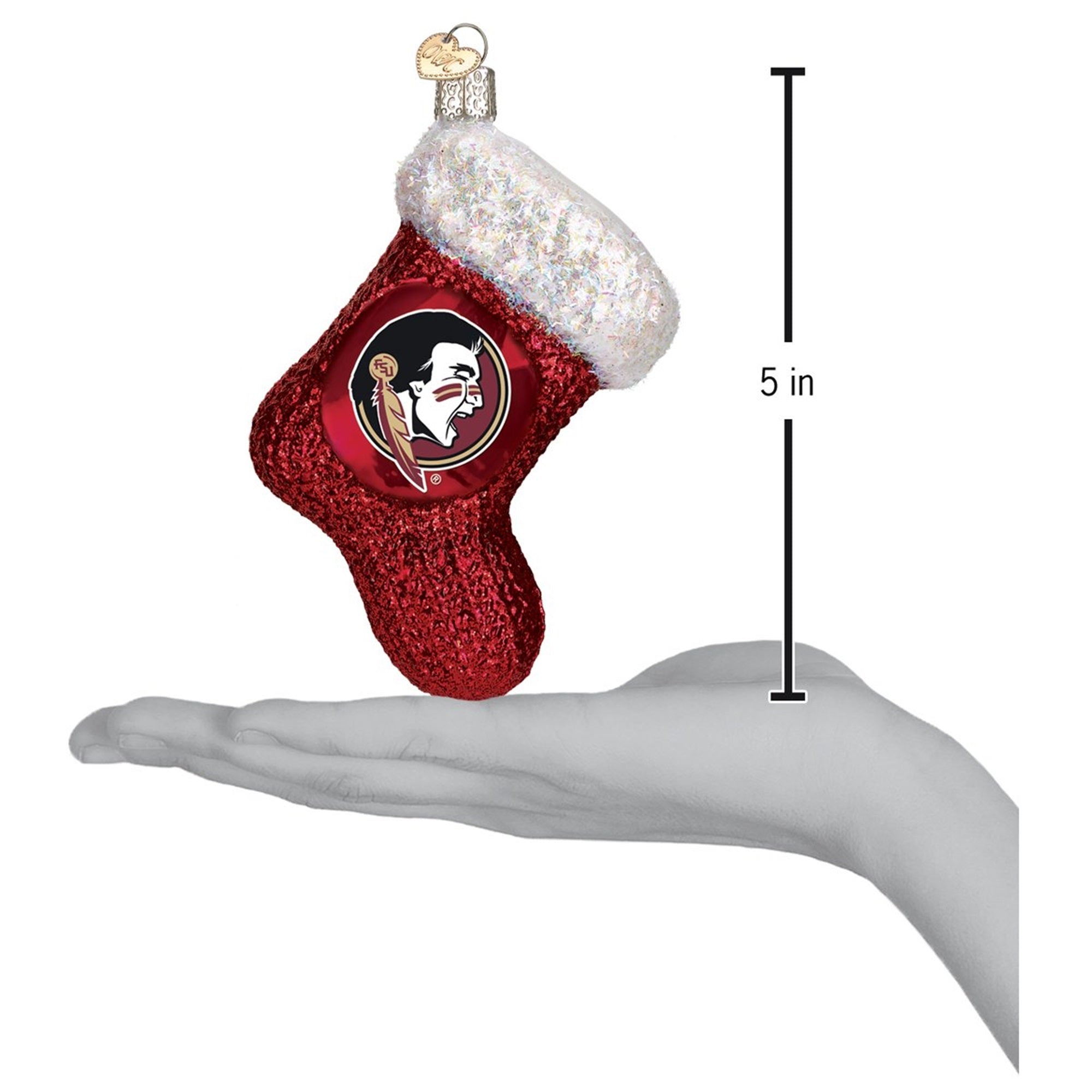 Old World Christmas Hanging Glass Tree Ornament, Florida State Stocking