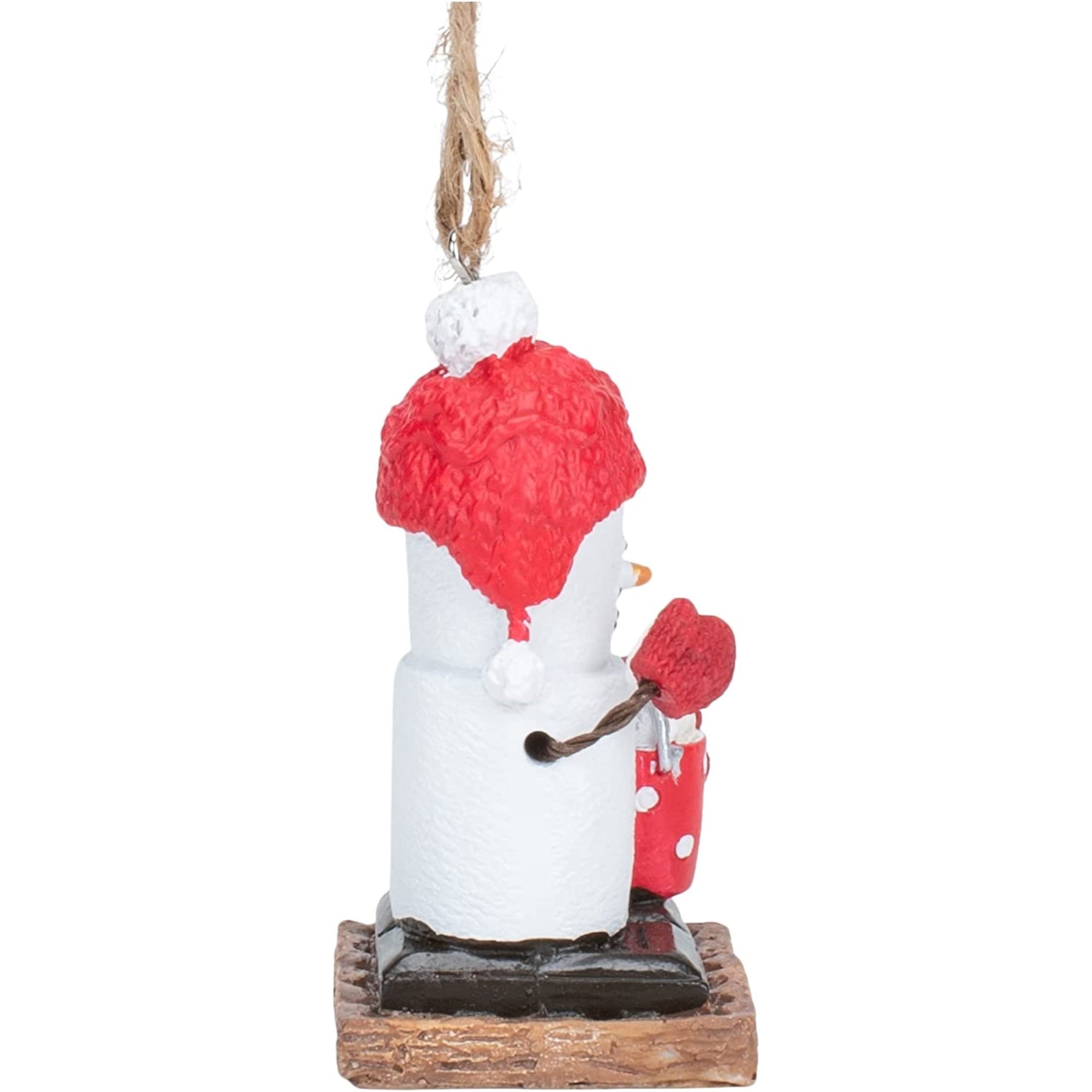 Ganz Smores Snowball Snowman Resin Holiday Christmas Ornament, 3"