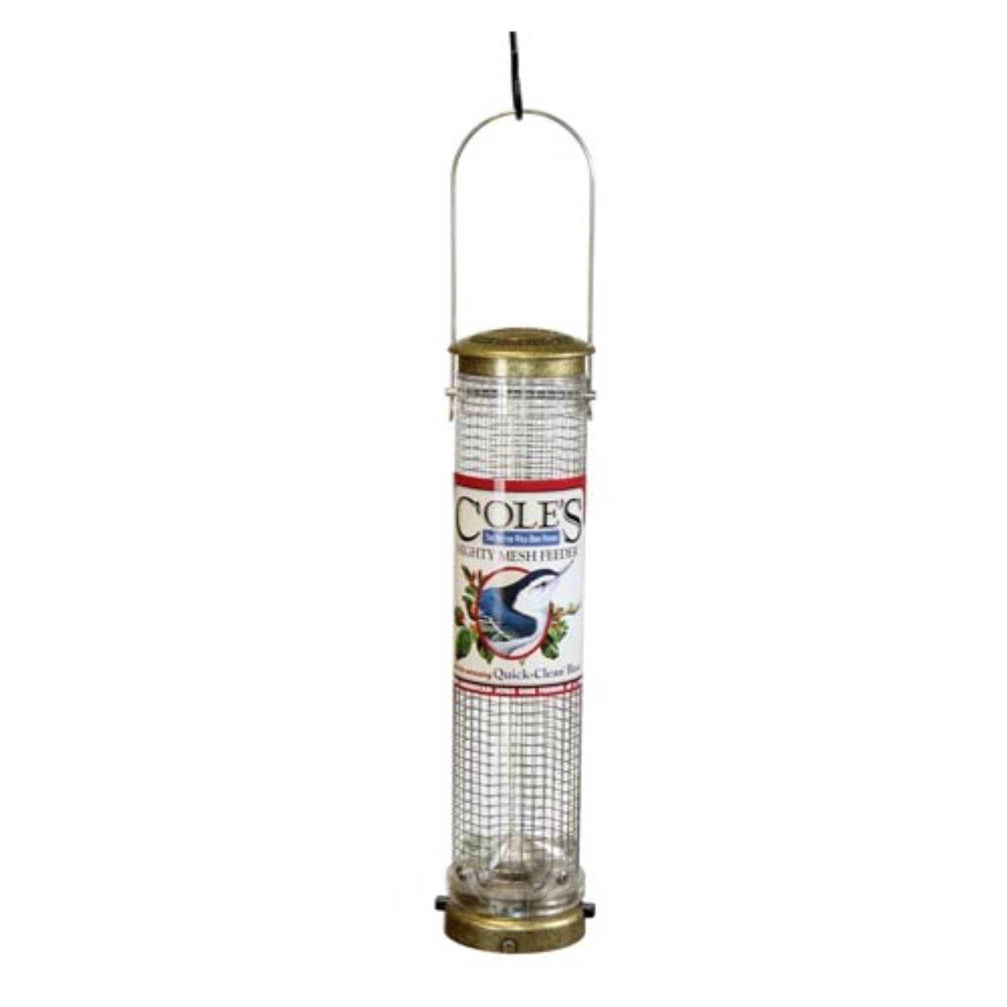 Cole's Metal Mighty Mesh Tubular Wild Bird Feeder, 1.25 Quart, 14.75"