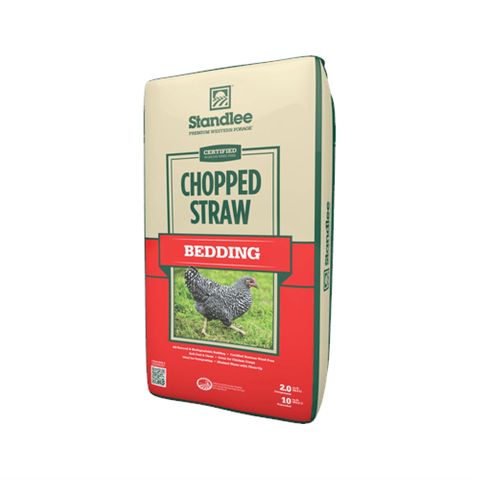 Standlee Hay Company Wheat or Barley Chopped Straw for Animal Bedding, 2 CF