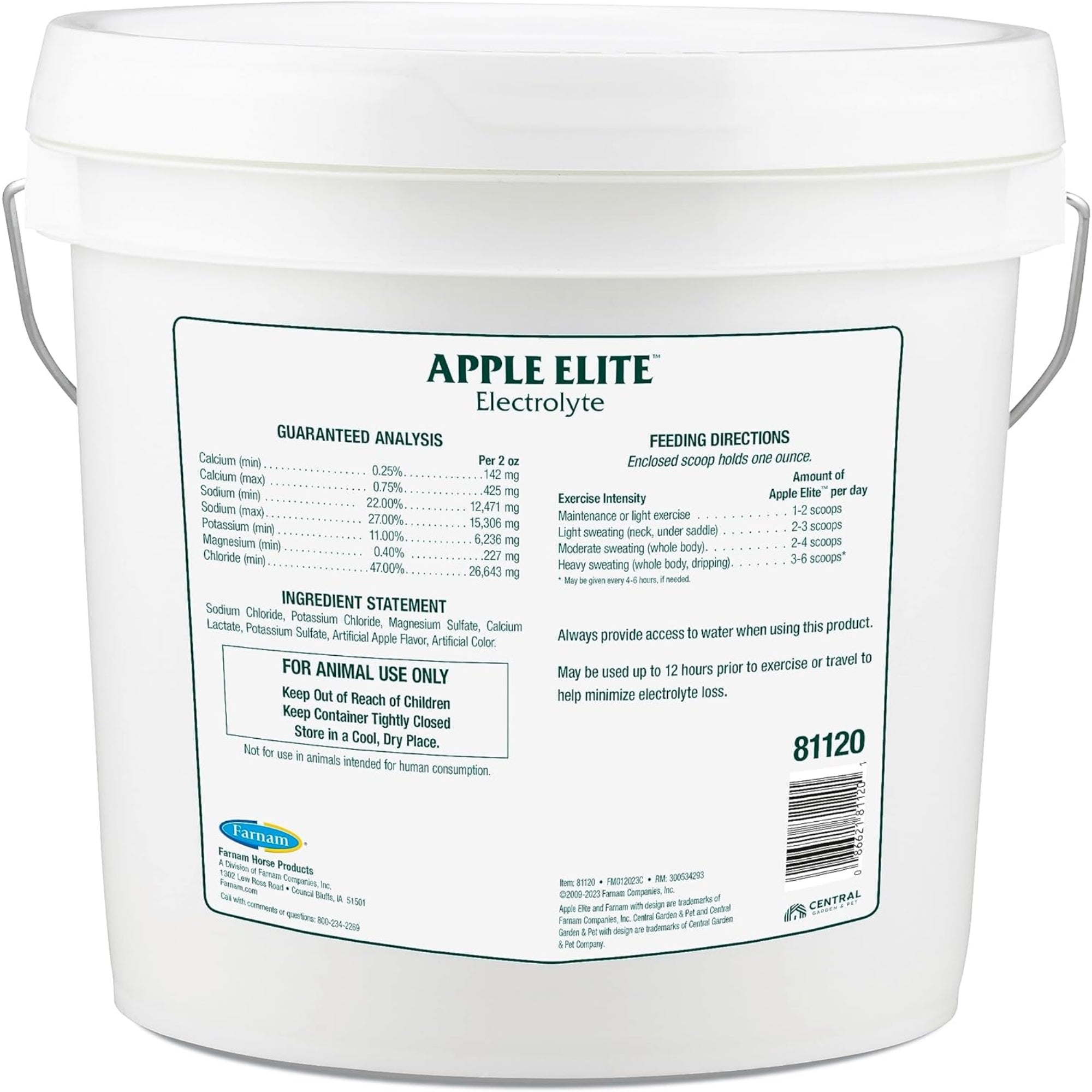 Farnam Apple Elite Electrolyte Supplement Powder for Horses, 20lb
