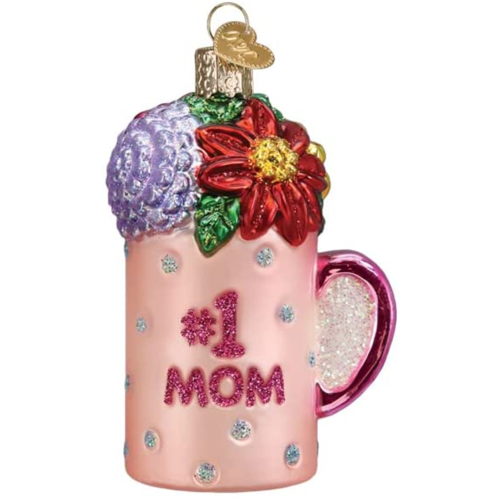 Old World Christmas Glass Blown Tree Ornament, Best Mom Mug