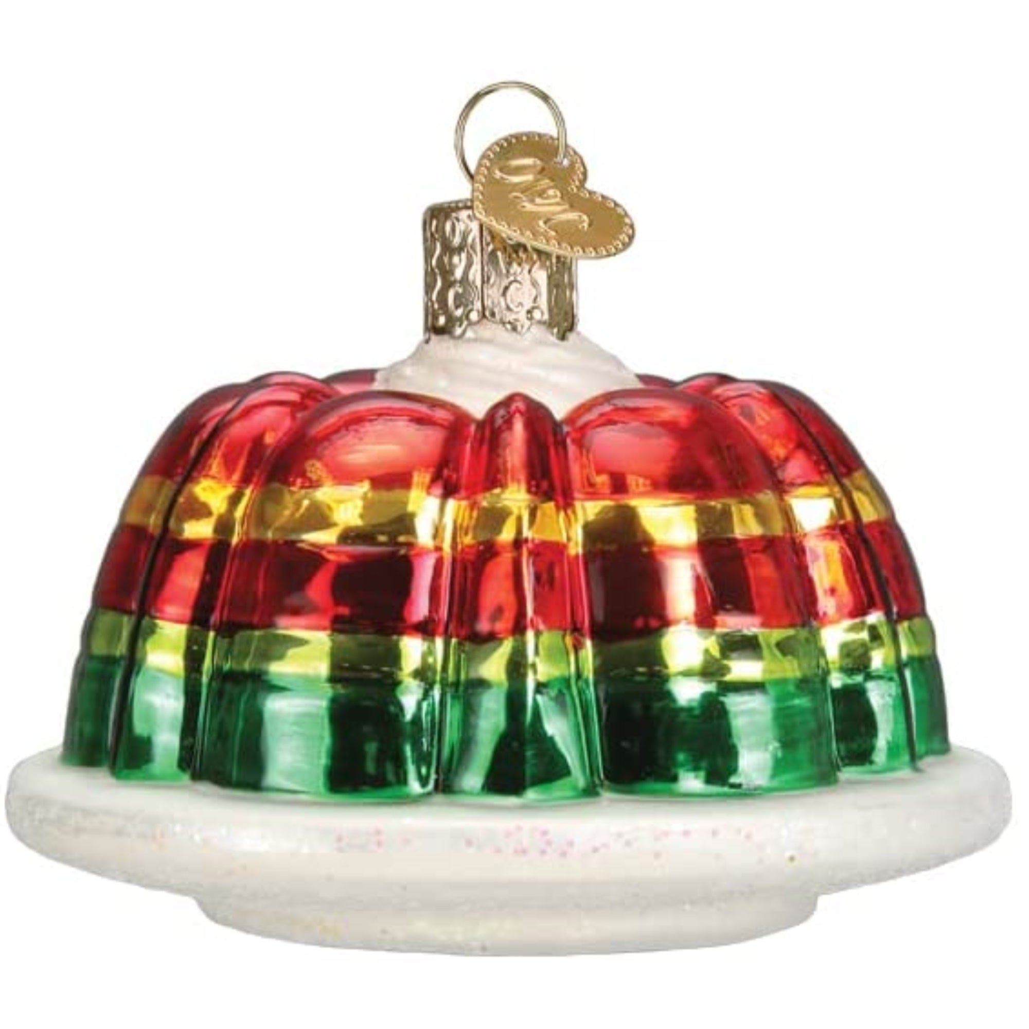 Old World Christmas Glass Blown Tree Ornament, Festive Gelatin Mold
