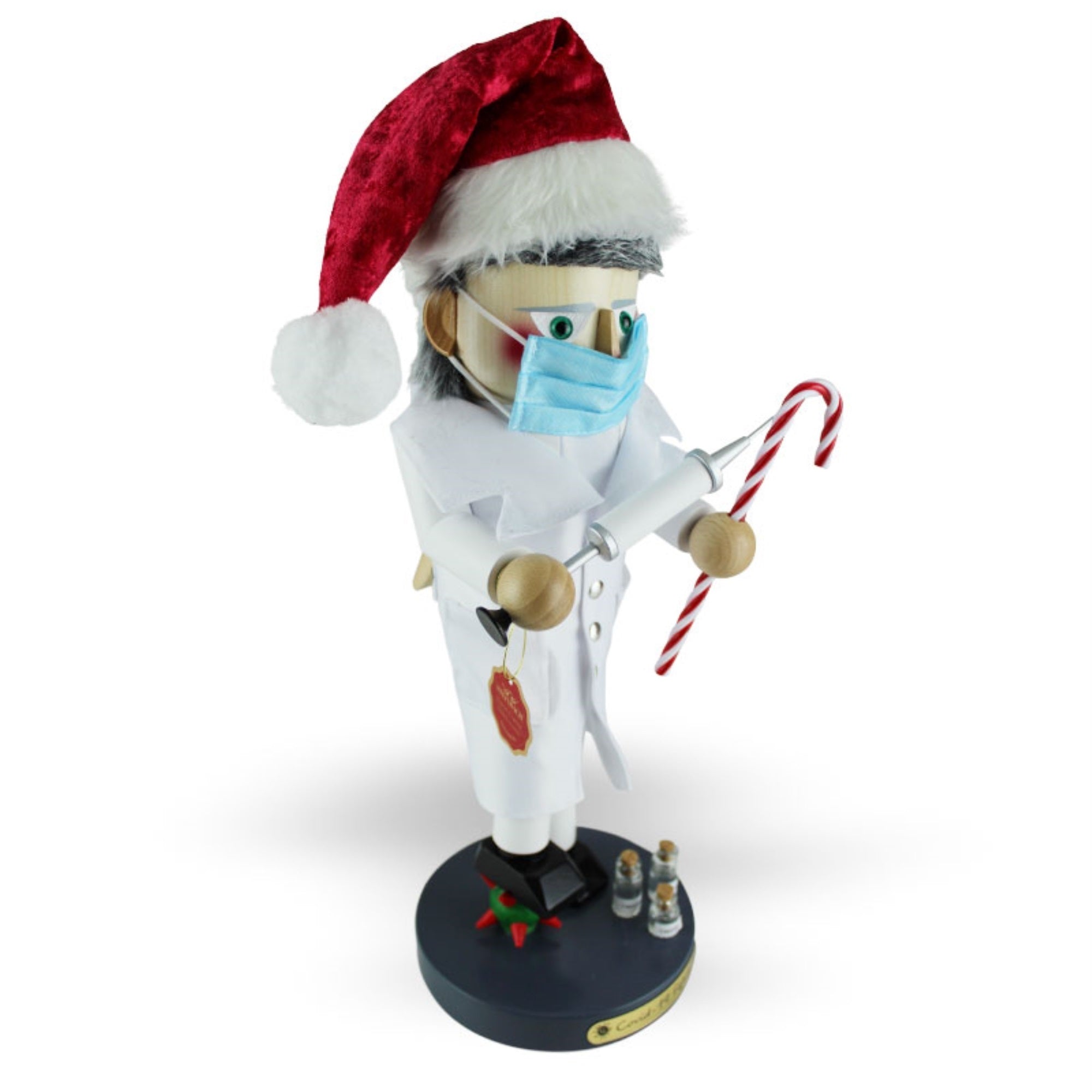 Steinbach Big Nutcracker Collect. Christmas Covid-19 Fighter, 16.5" Tall