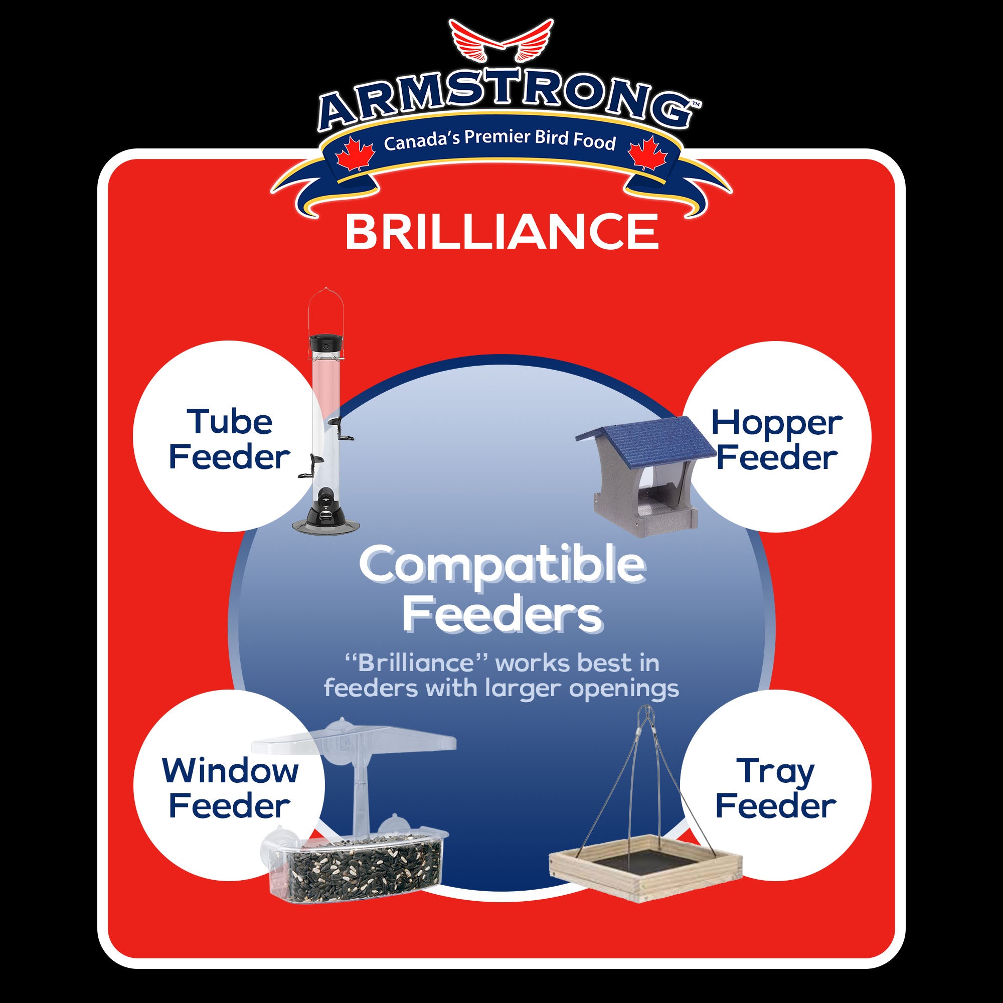 Armstrong Wild Bird Food Royal Jubilee Brilliance Bird Seed Blend For Northern Cardinals, 3lb Jug