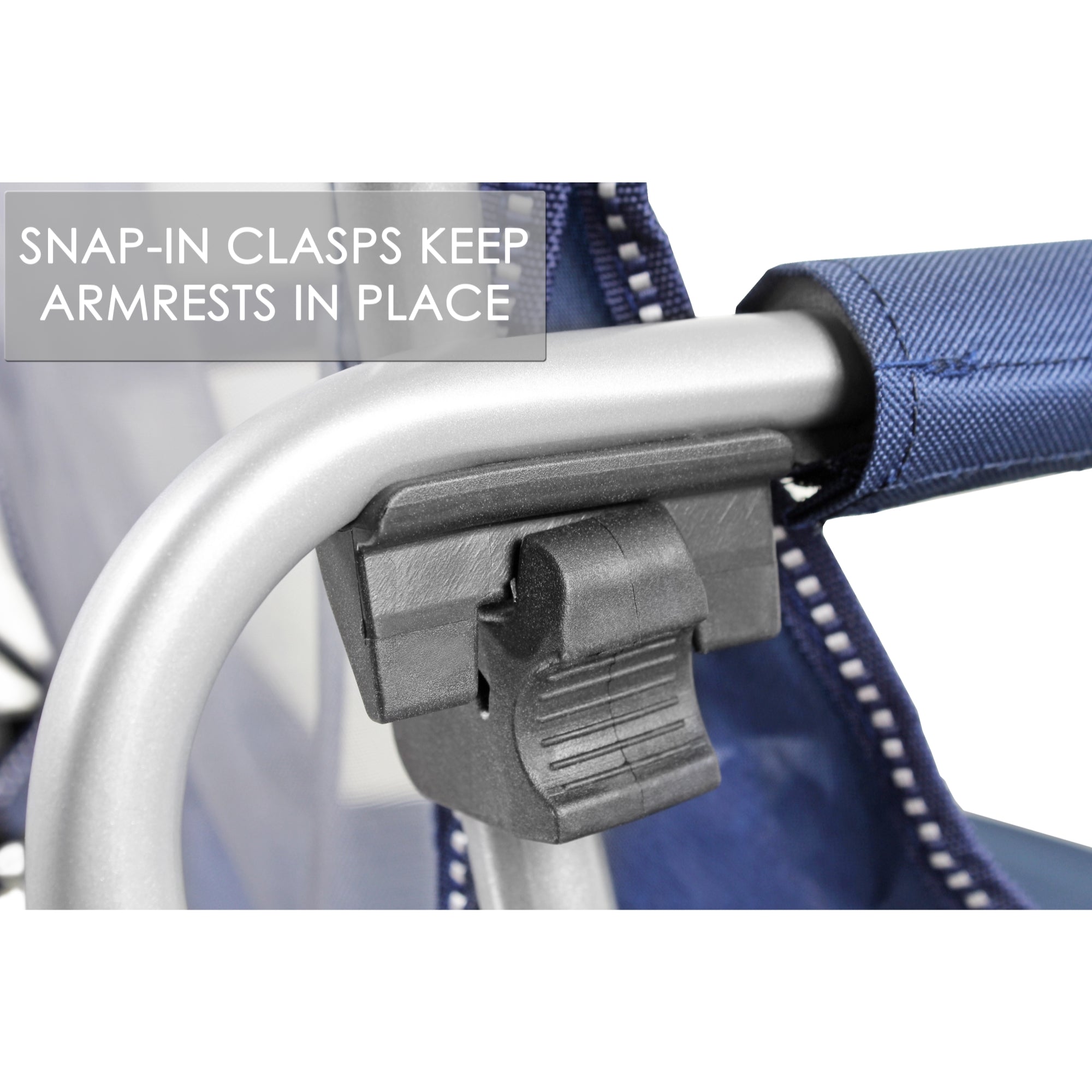 Zenithen Limited Navy/Grey Rocking Director Folding Chair with Side Table