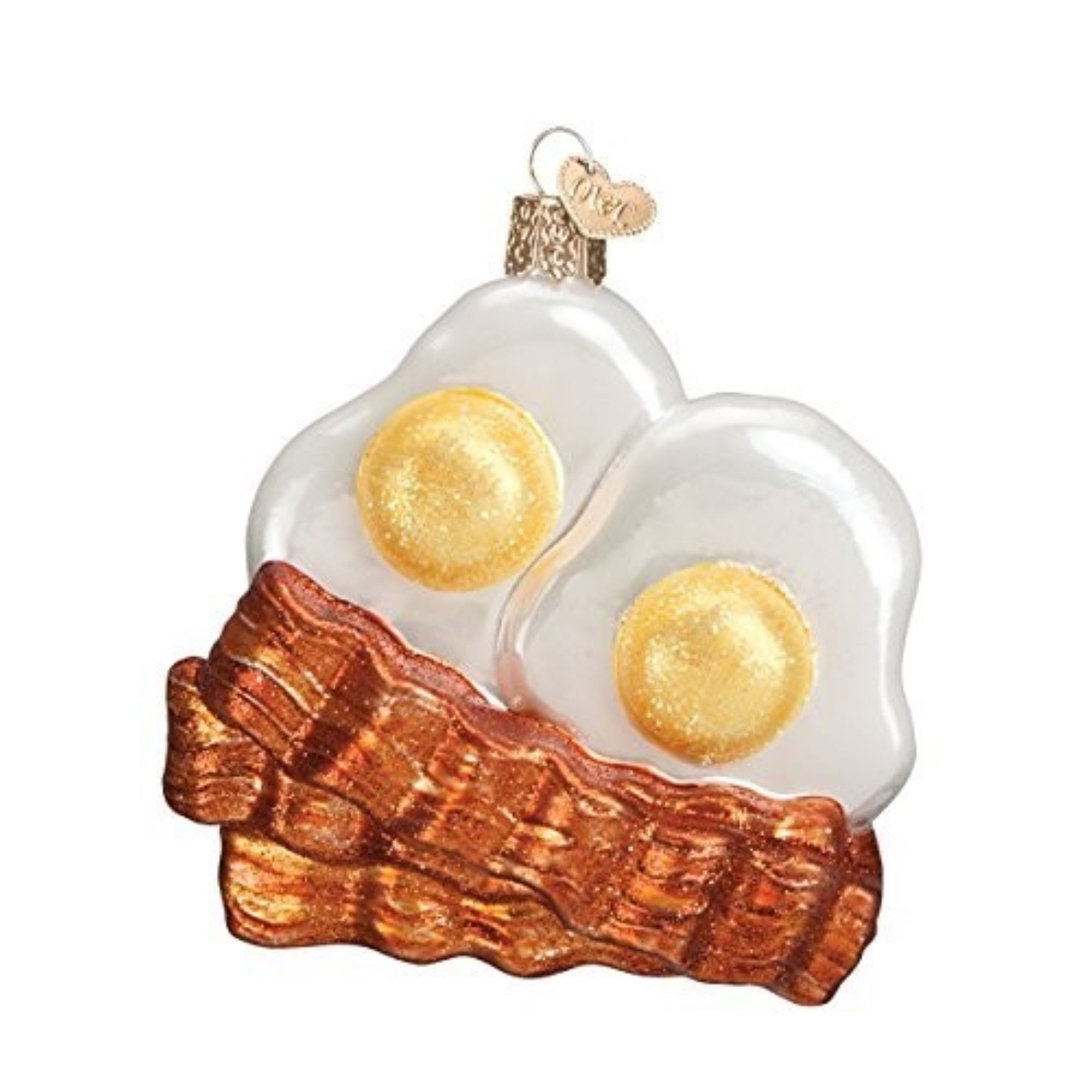 Old World Christmas Blown Glass Christmas Ornament, Bacon And Eggs
