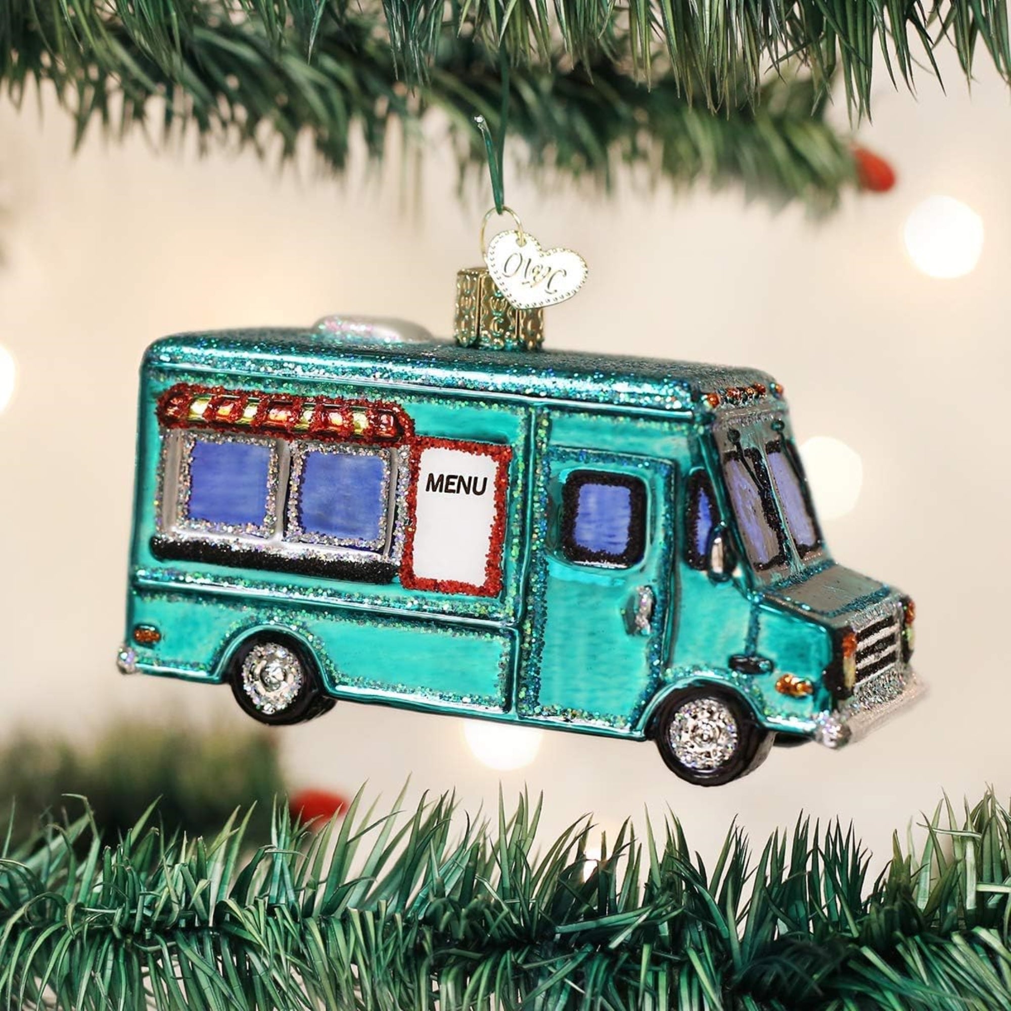 Old World Christmas Glass Blown Ornament for Christmas Tree, Food Truck (with OWC Gift Box)