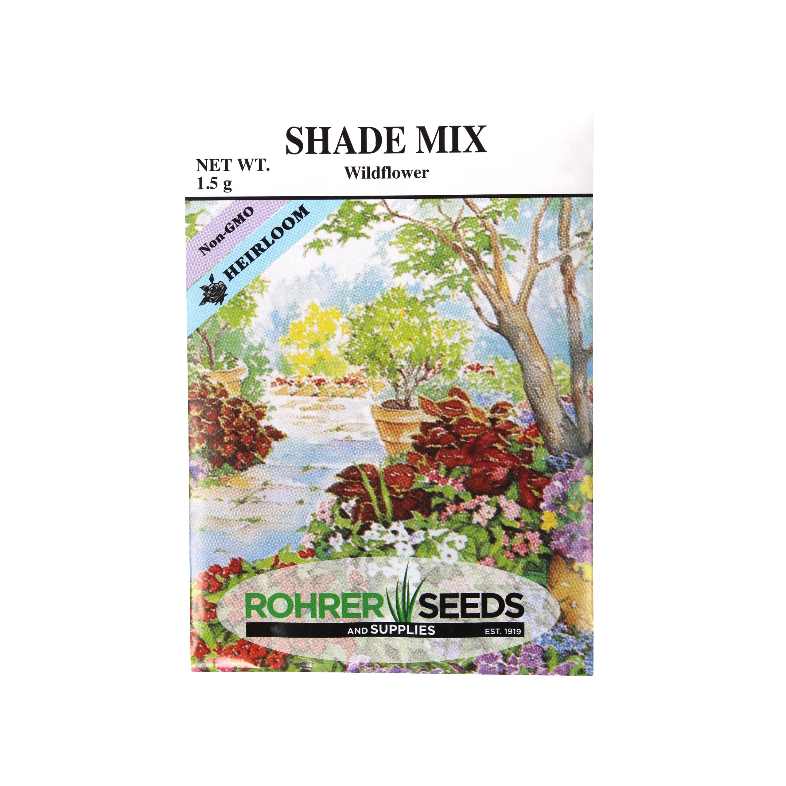 Rohrer Seed Wildflower Shade Mix, Approx 600 Seeds/Packet