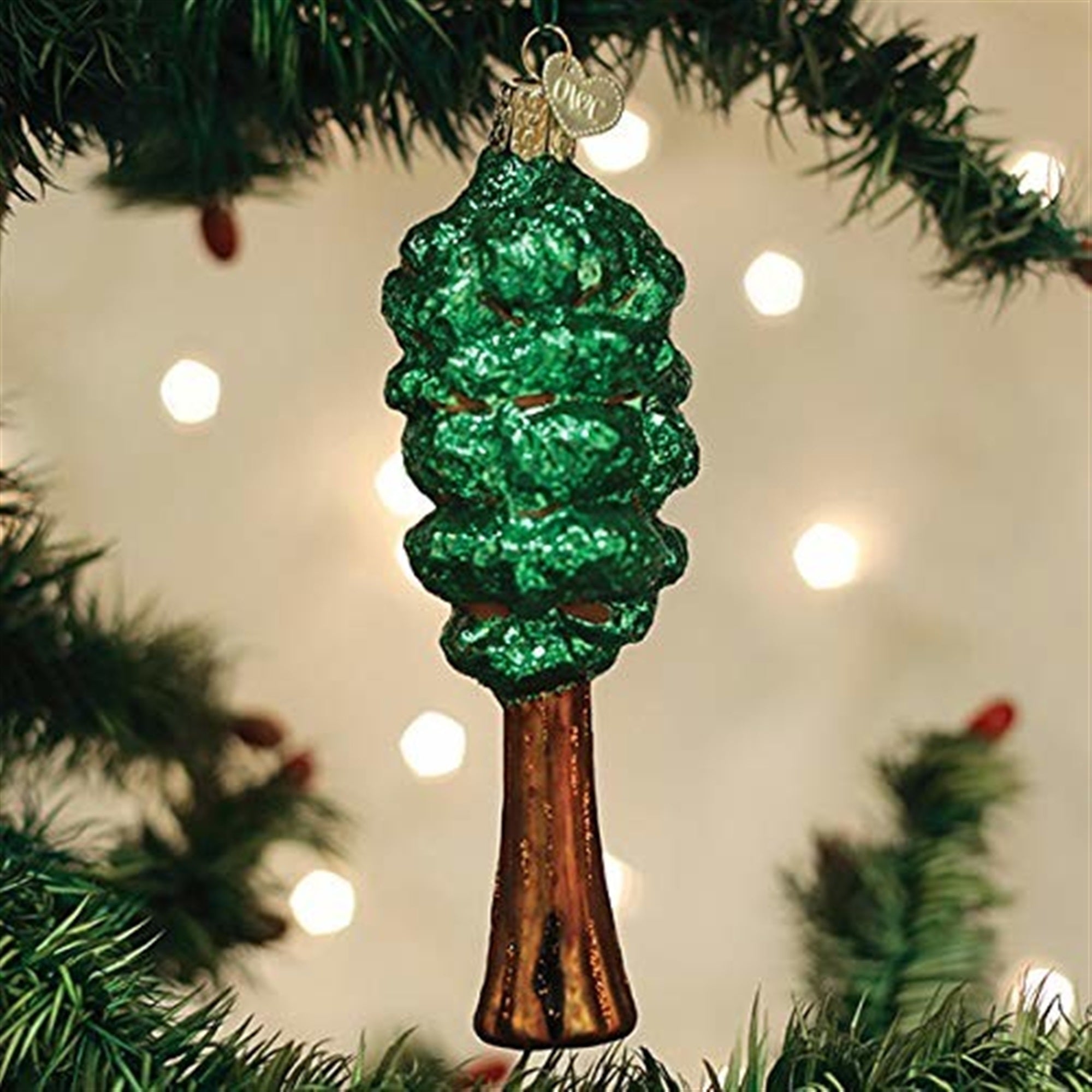Old World Christmas Redwood Tree Glassblown Ornament