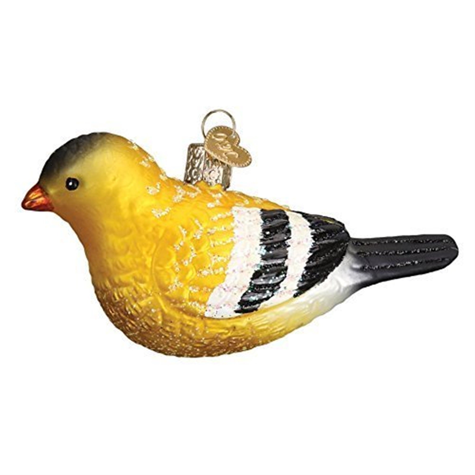 Old World Christmas Blown Glass Christmas Ornament, American Goldfinch