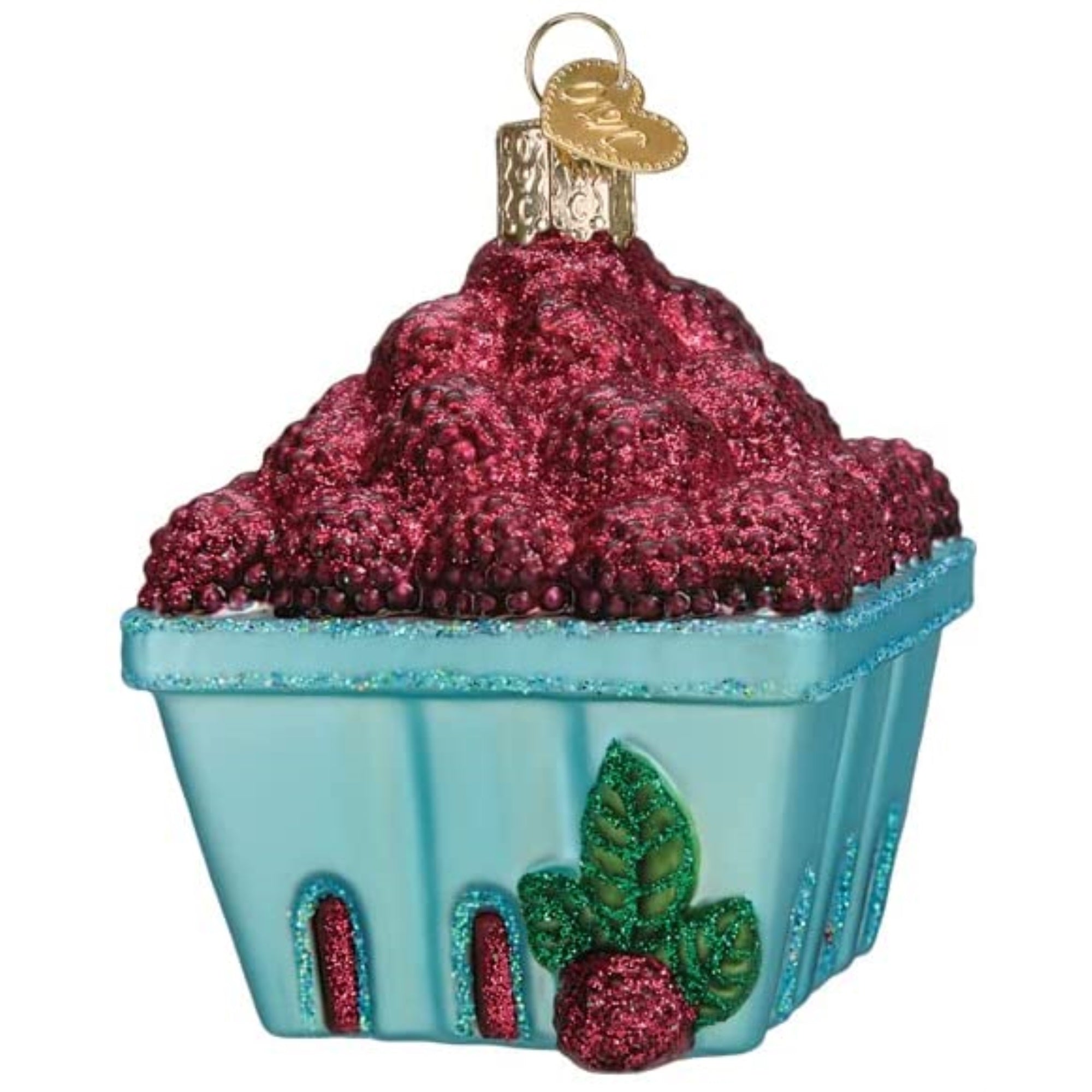Old World Christmas Carton of Raspberries Glass Blown Ornament, Christmas Tree