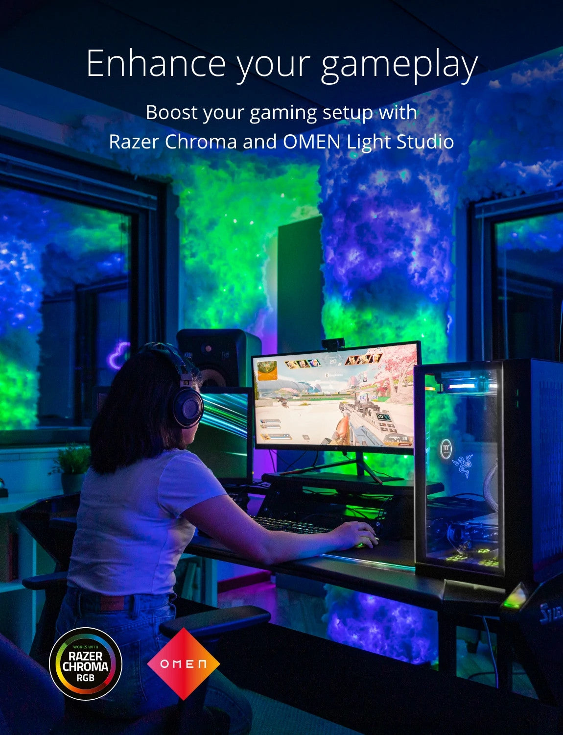 Twinkly Cluster App Controlled Flexible Green Wire Christmas Light String, Indoor and Outdoor Smart Home Lighting Decoration, Multicolor LED, 19.7ft