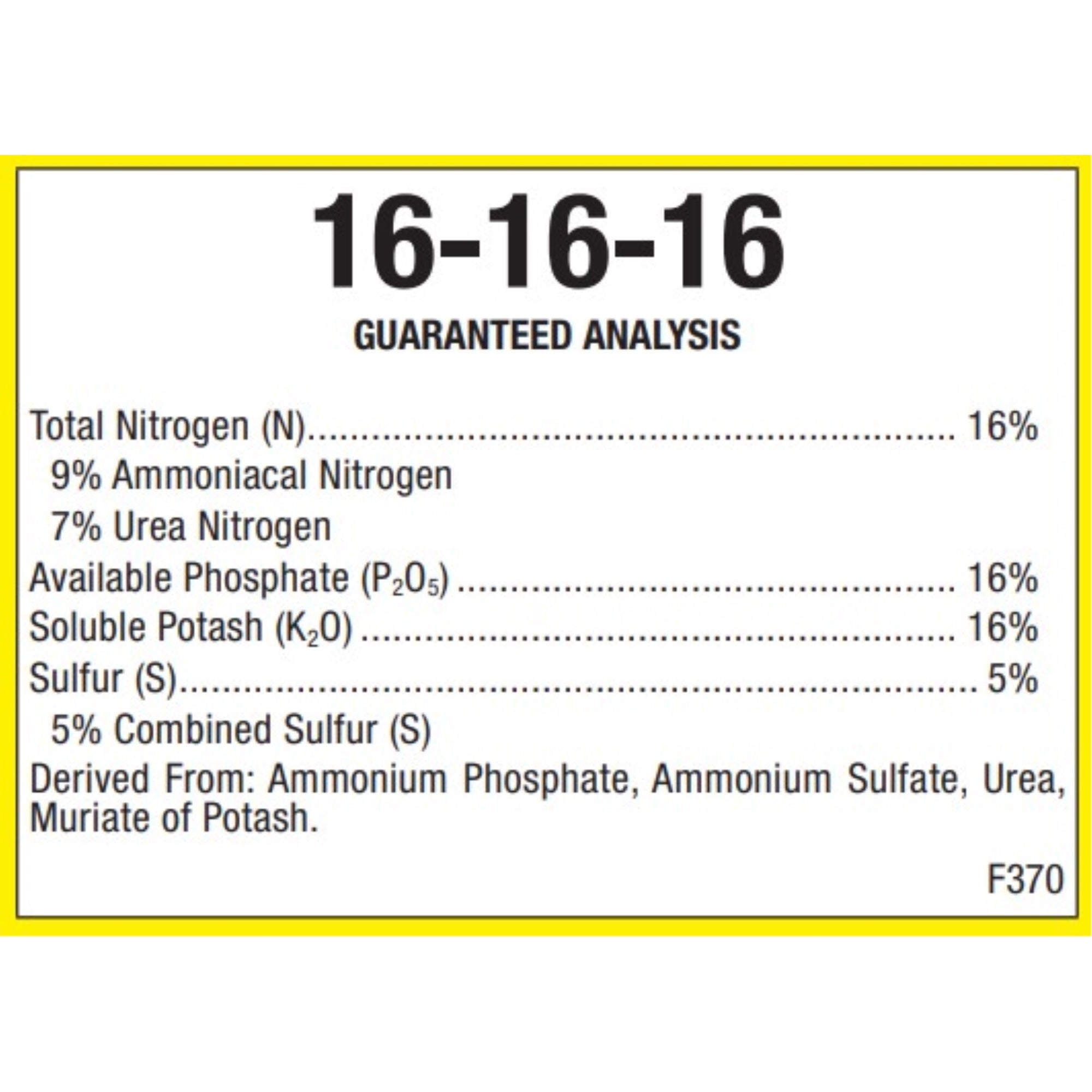 VPG Hi-Yield Triple 16 All-Purpose Fertilizers, 16-16-16, 20 lb bag