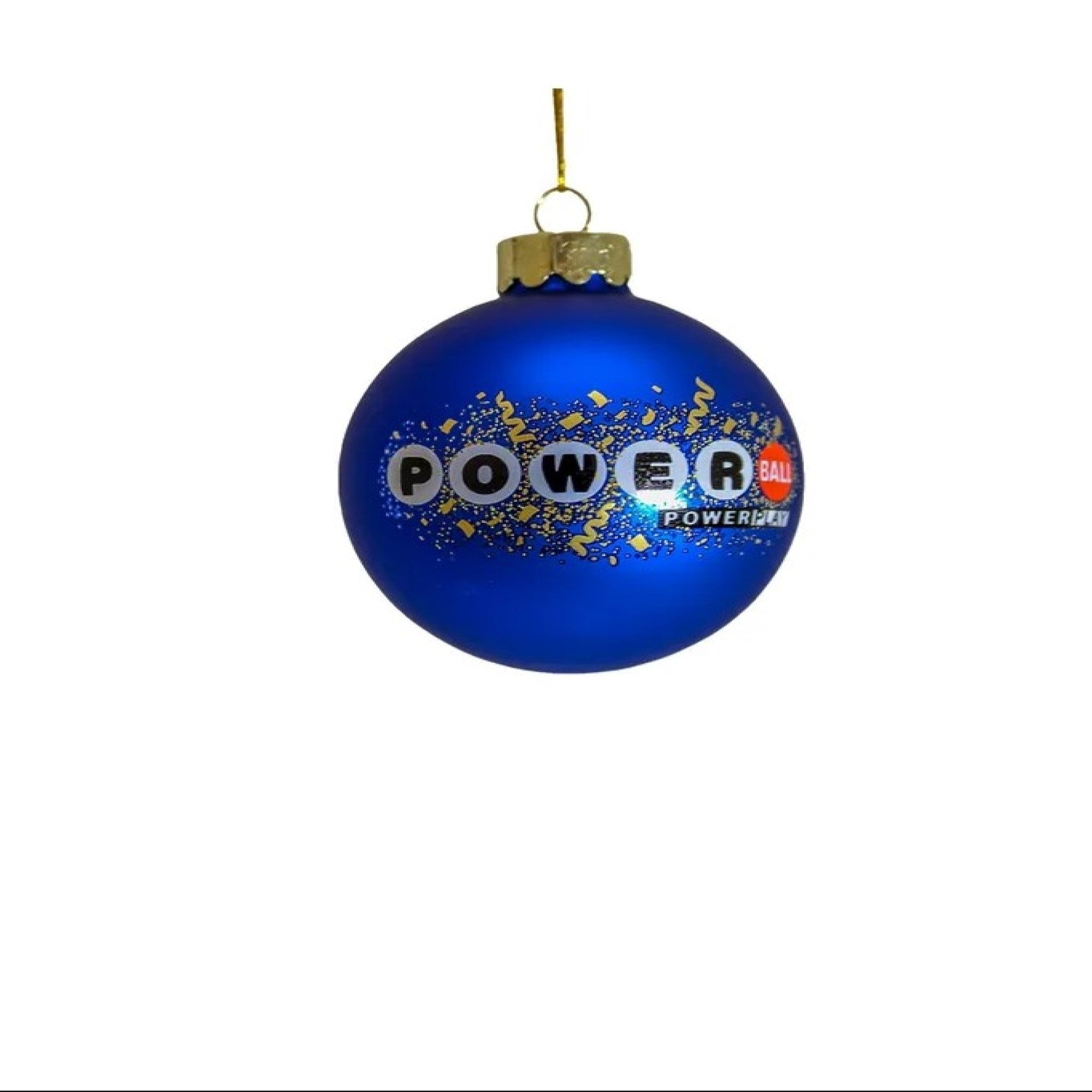 Kurt Adler Glass Ornament, Power Ball Winner, 3.15"
