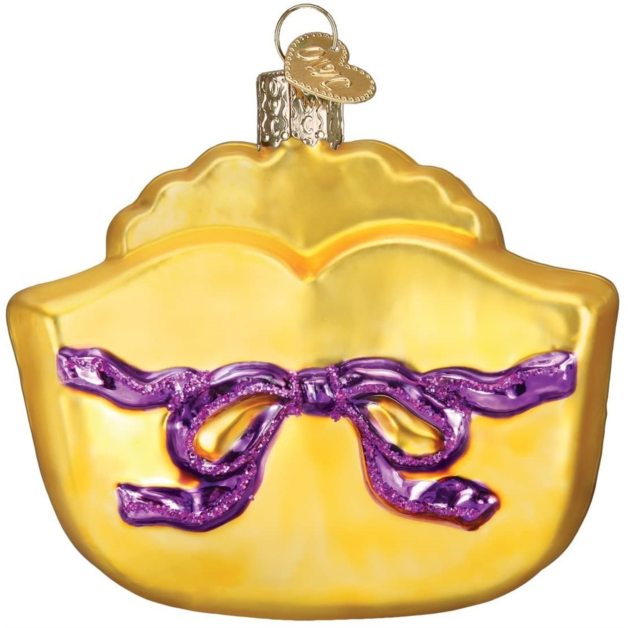 Old World Christmas Mardi Gras Mask Glass Blown Ornament