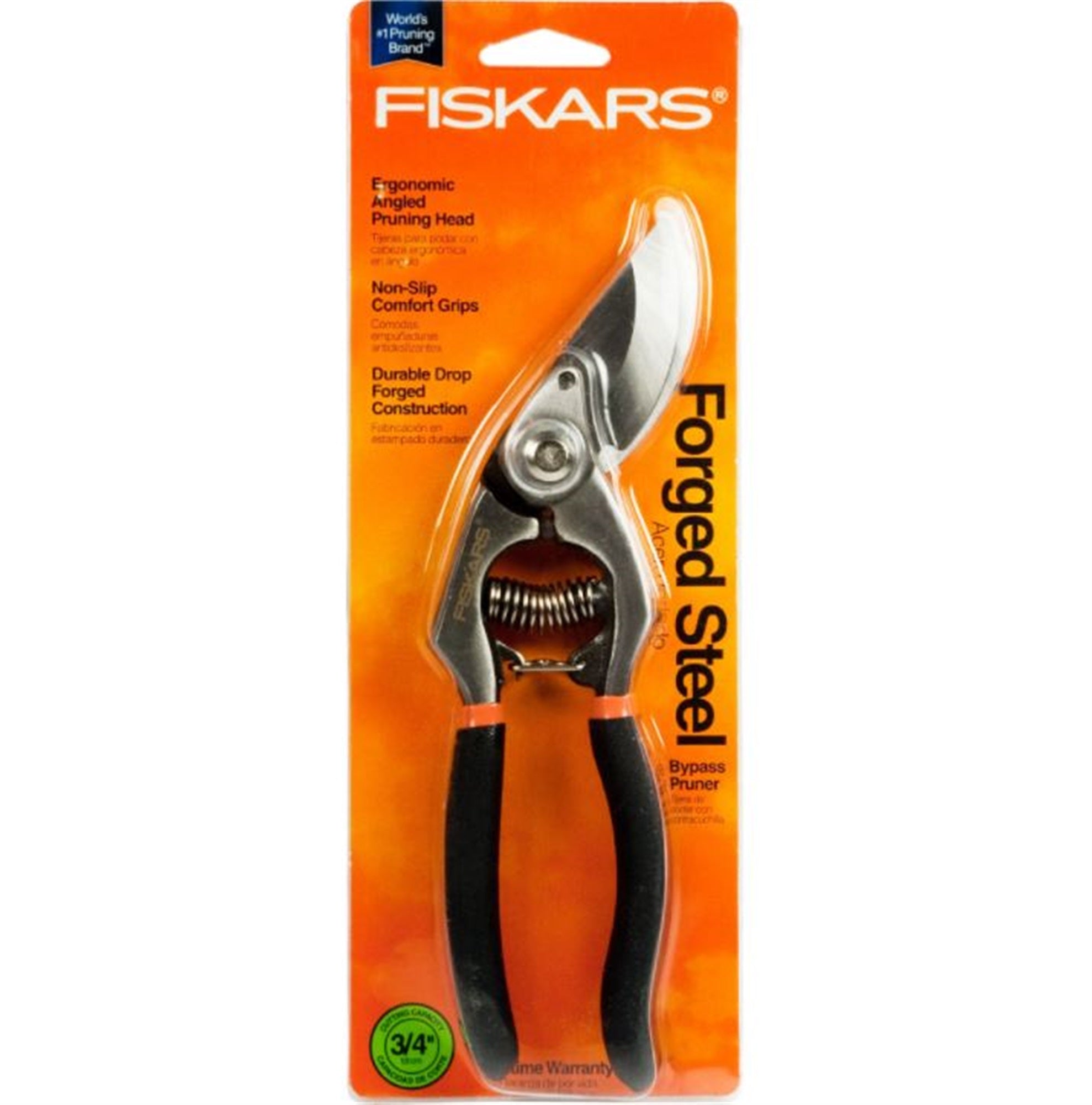 Fiskars Forged Steel Bypass Pruner, 10.75" (3/4" D Cut Capacity)