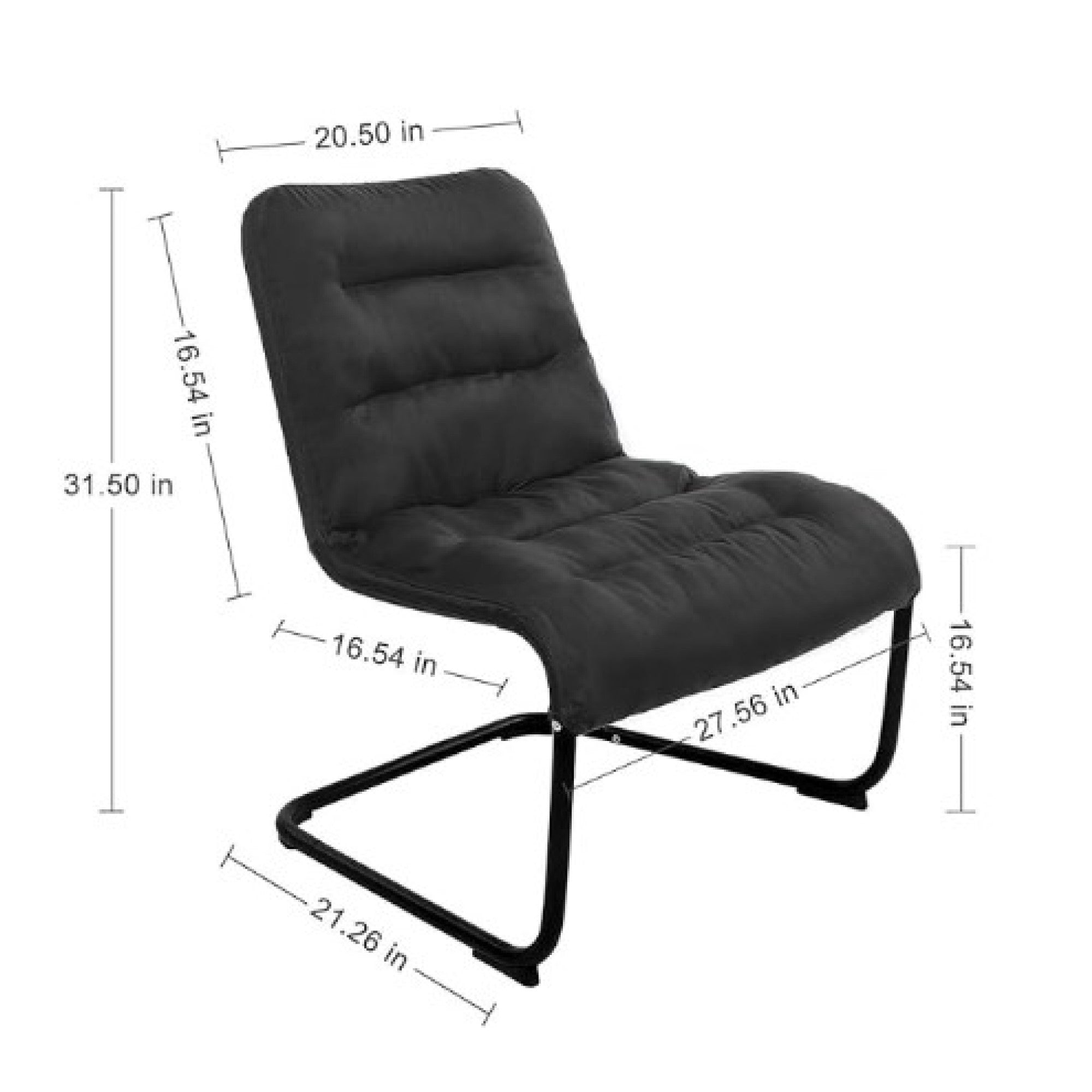 Zenree Comfy Modern Desk Bedroom Dorm Chair, Soft Cushion, Light Frame