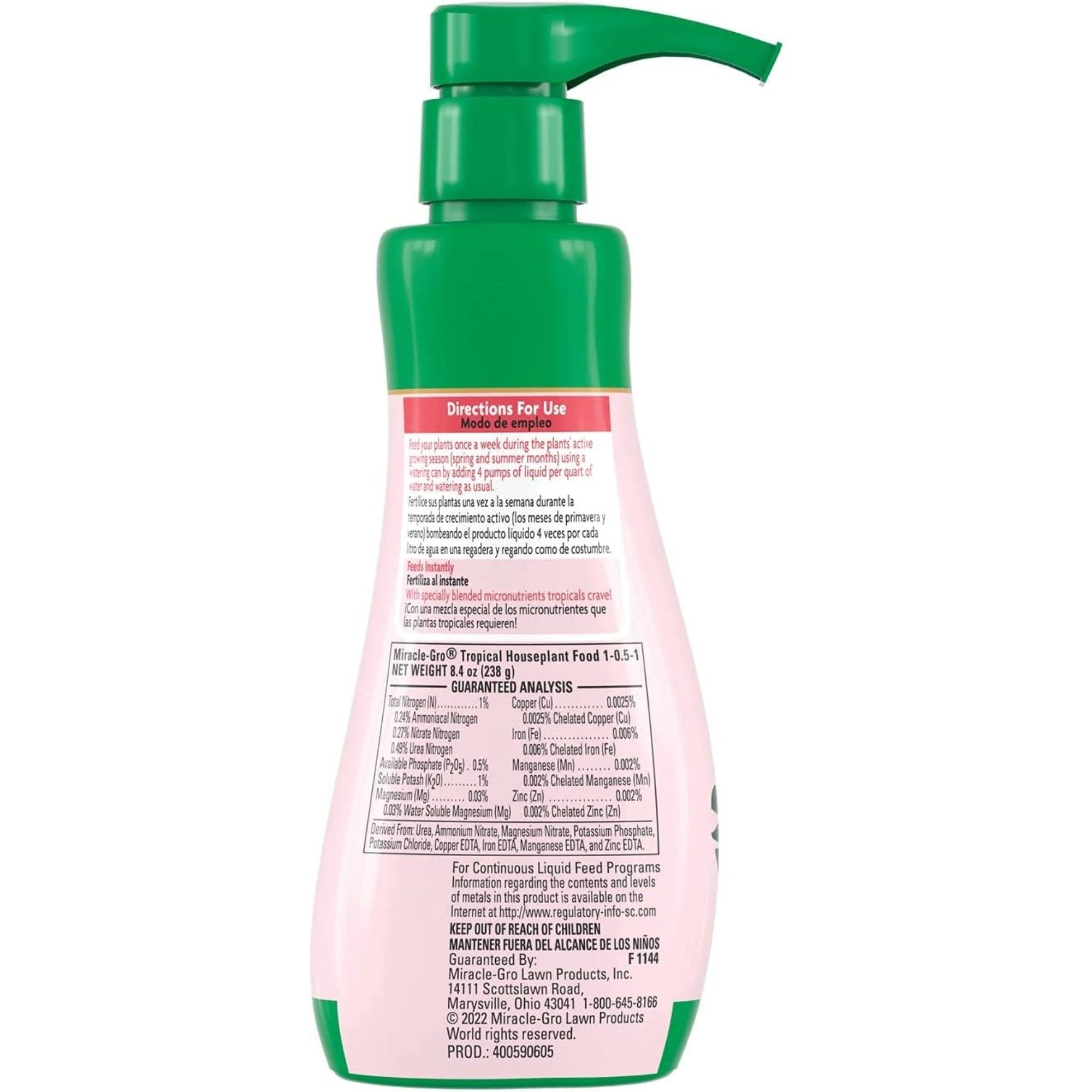 Miracle-Gro Tropical Houseplant Food - Liquid Fertilizer for Tropical Houseplants, 8 fl. oz.