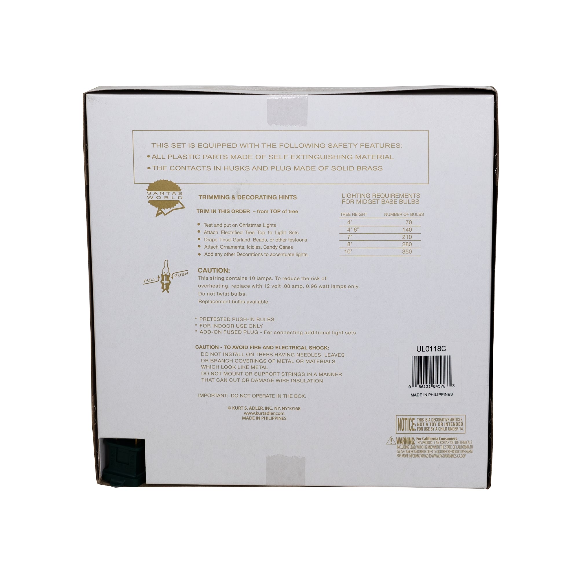 Kurt Adler (UL0118_C) Capiz Star Christmas Tree Topper w/ 10 Clear Lights, 8.5"