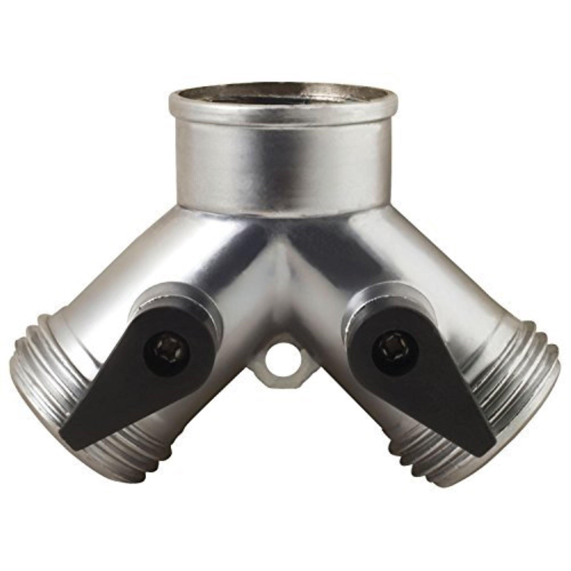 Melnor Metal 2-Way Hose Valve, Silver