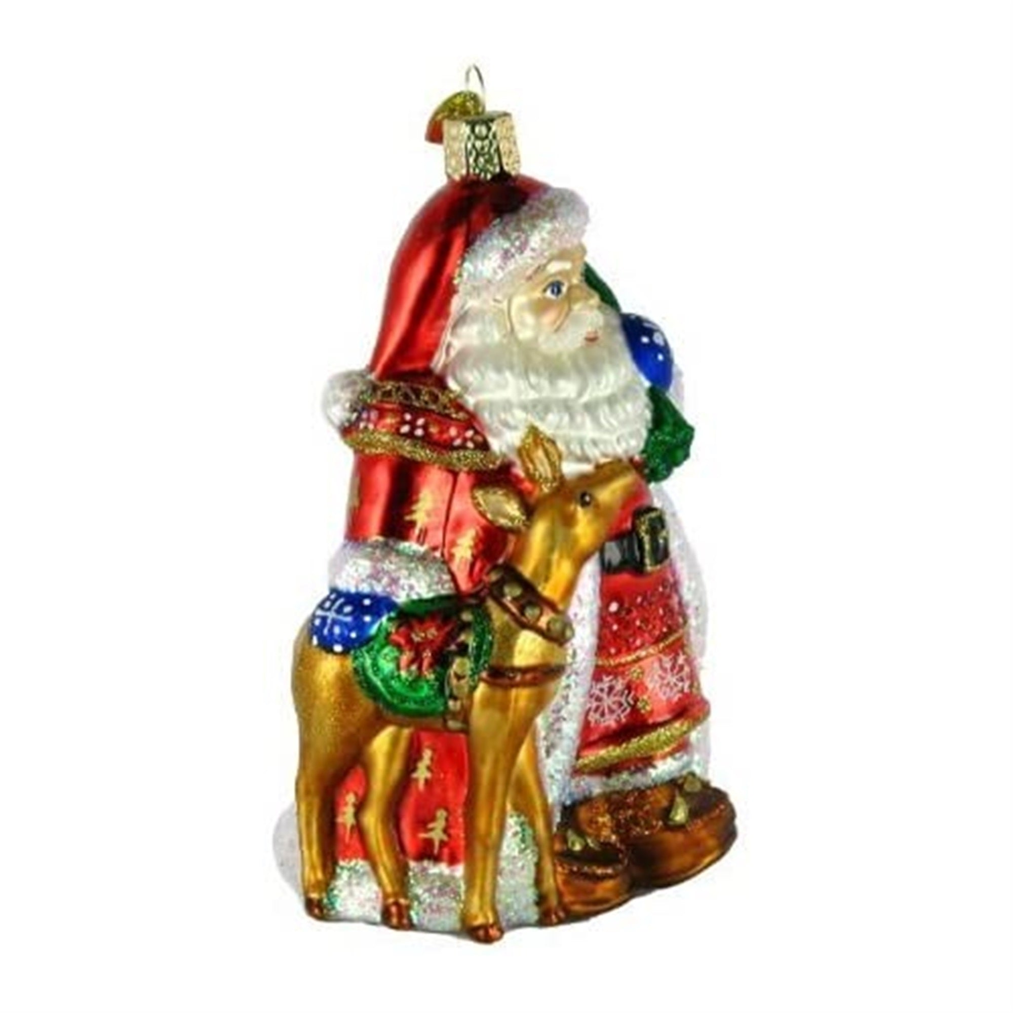 Old World Christmas Nordic Santa Glass Blown Ornament
