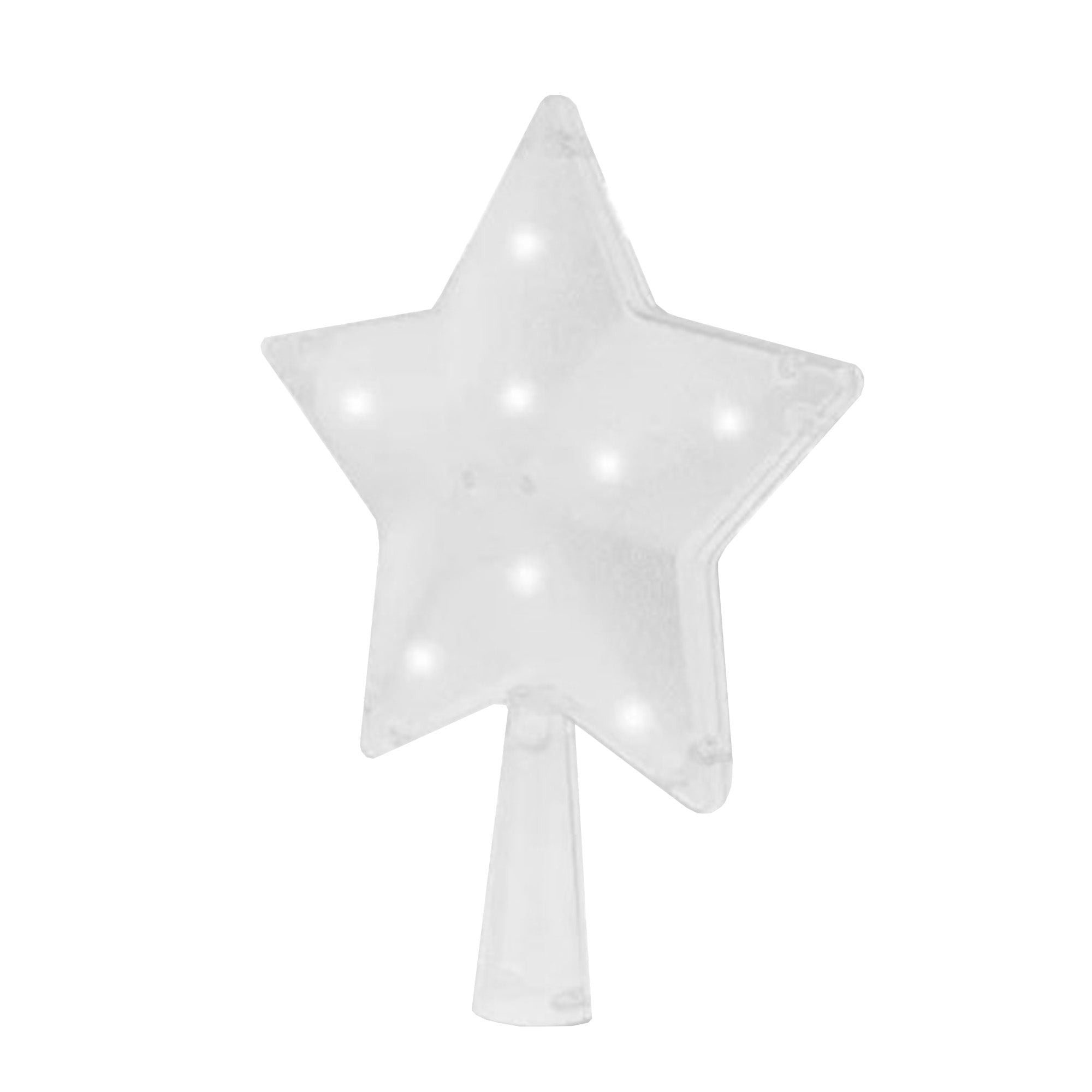 Tree Nest Christmas Tree Topper Glittered 3D Star Tree Topper Built in 8 LED Warm Lights Battery Operated Treetop for Christmas Tree Decoration, Silver