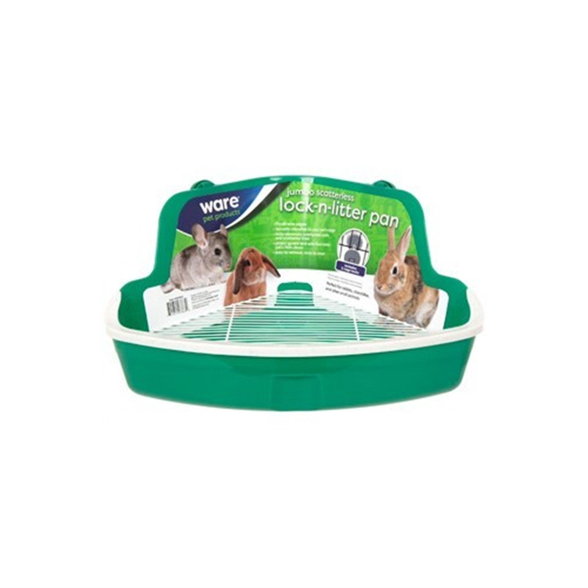 Ware Manufacturing Plastic Scatterless Lock-N-Litter Jumbo Pet Pan, Assorted Colors (Pack of 1)