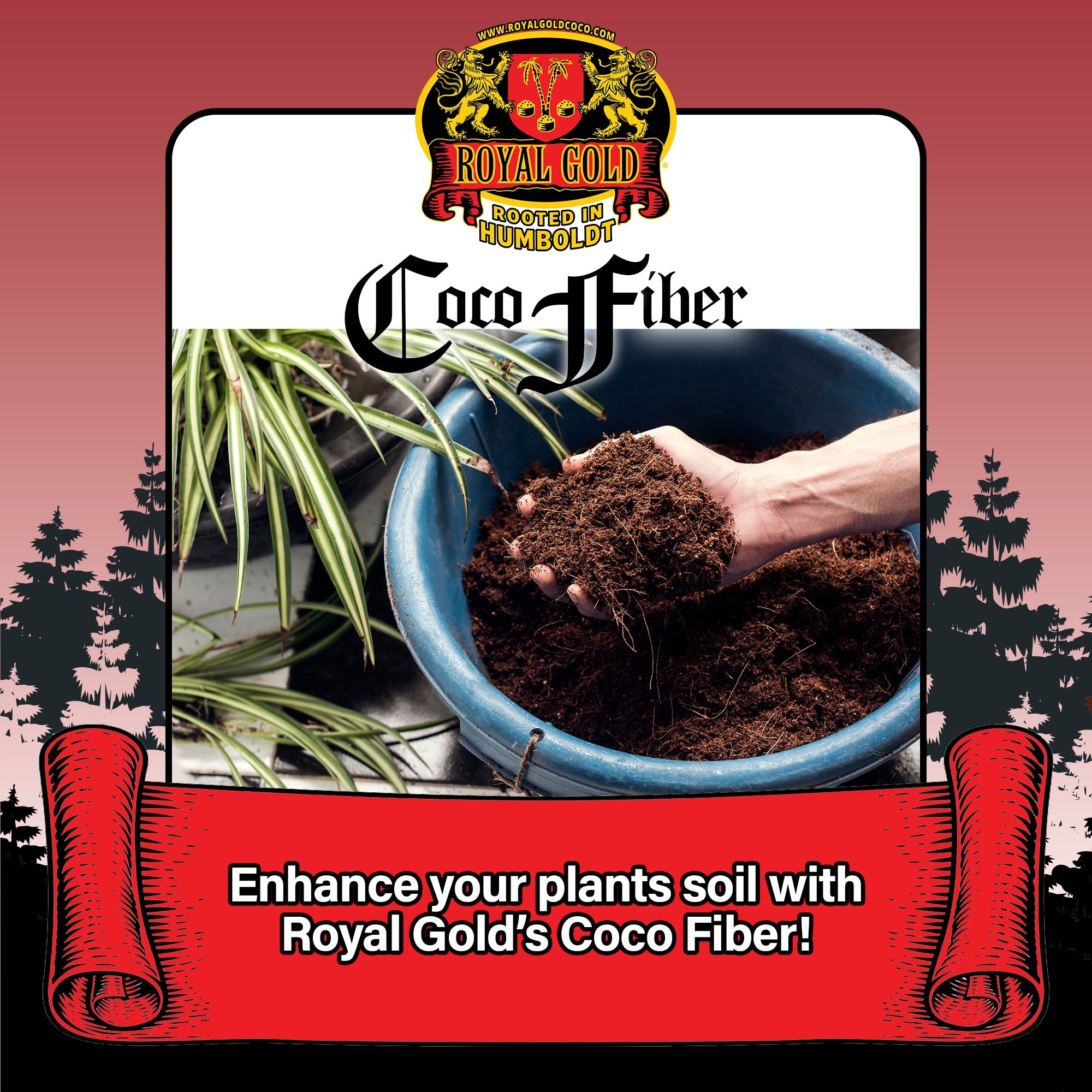Royal Gold Natural & Organic Coco Fiber Garden Soilless Growing Medium, 1.76CF