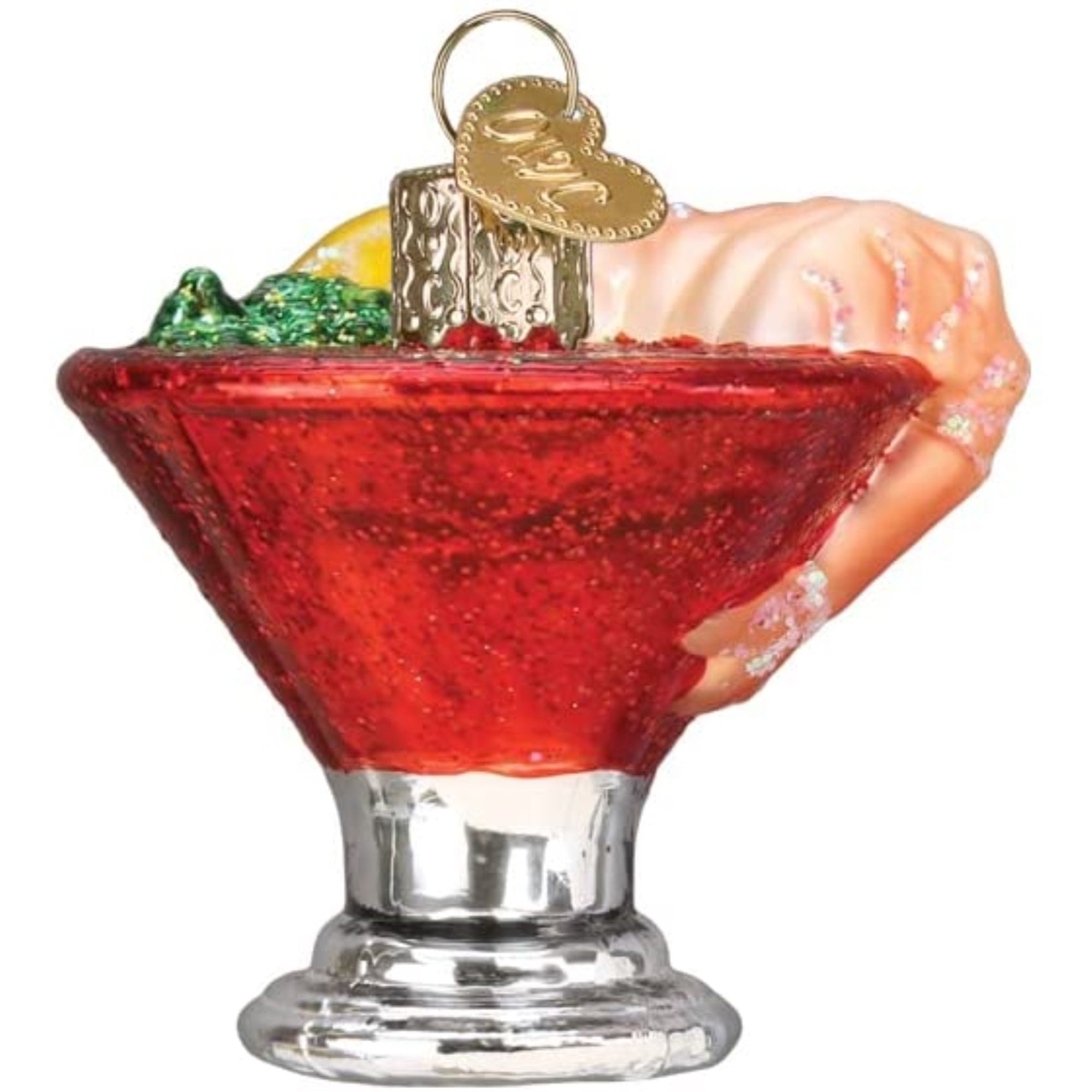 Old World Christmas Glass Blown Tree Ornament, Shrimp Cocktail