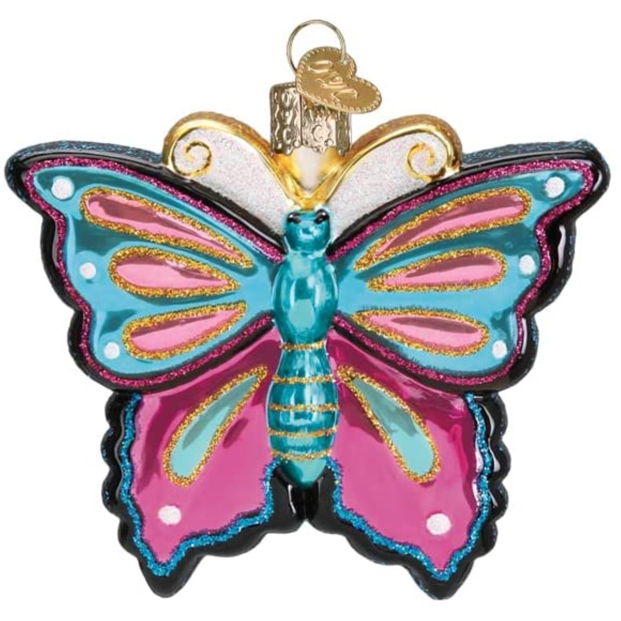 Old World Christmas Blown Glass Christmas Ornament, Fanciful Butterfly